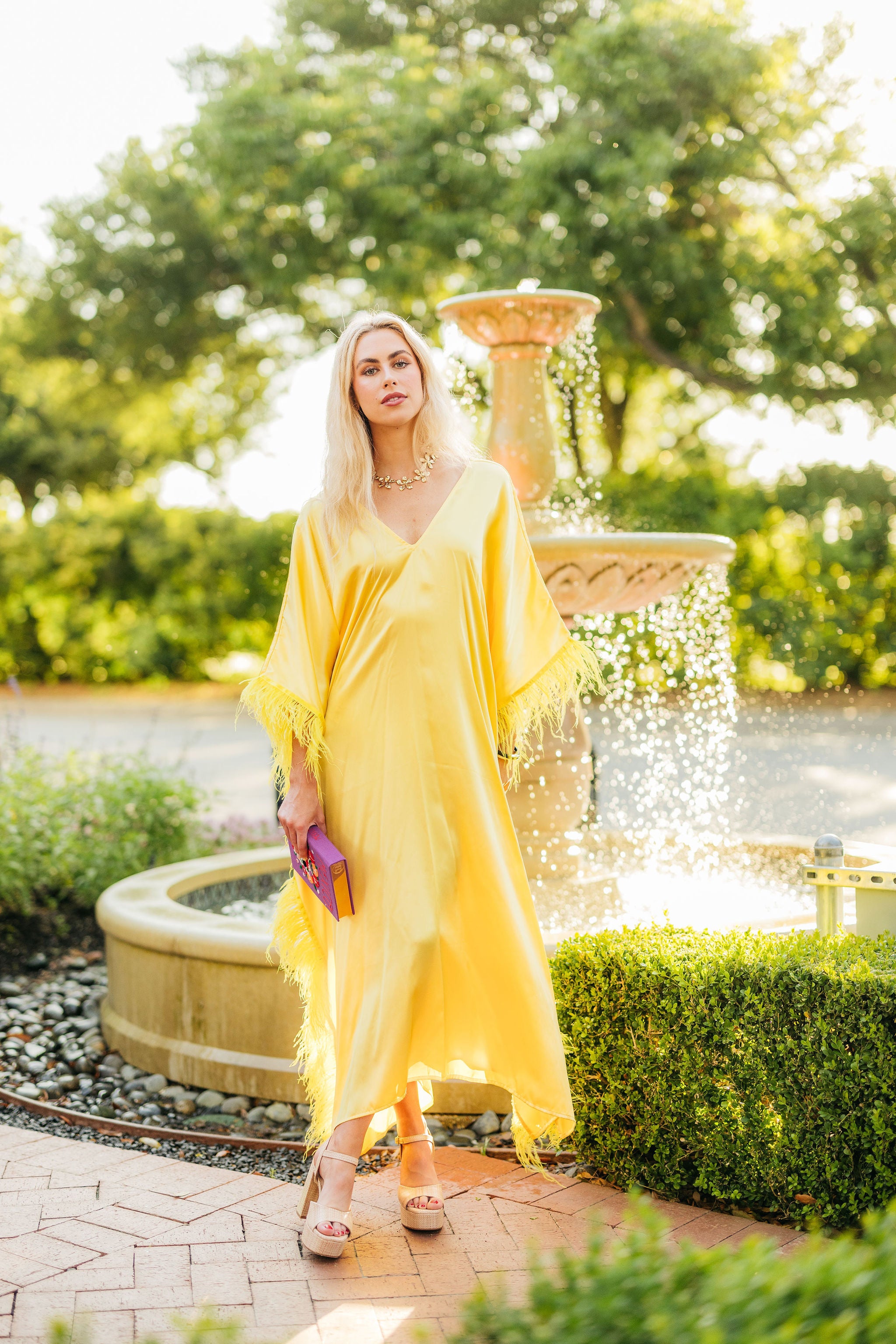 Firenze Feathers - Yellow by Tela Mercantile