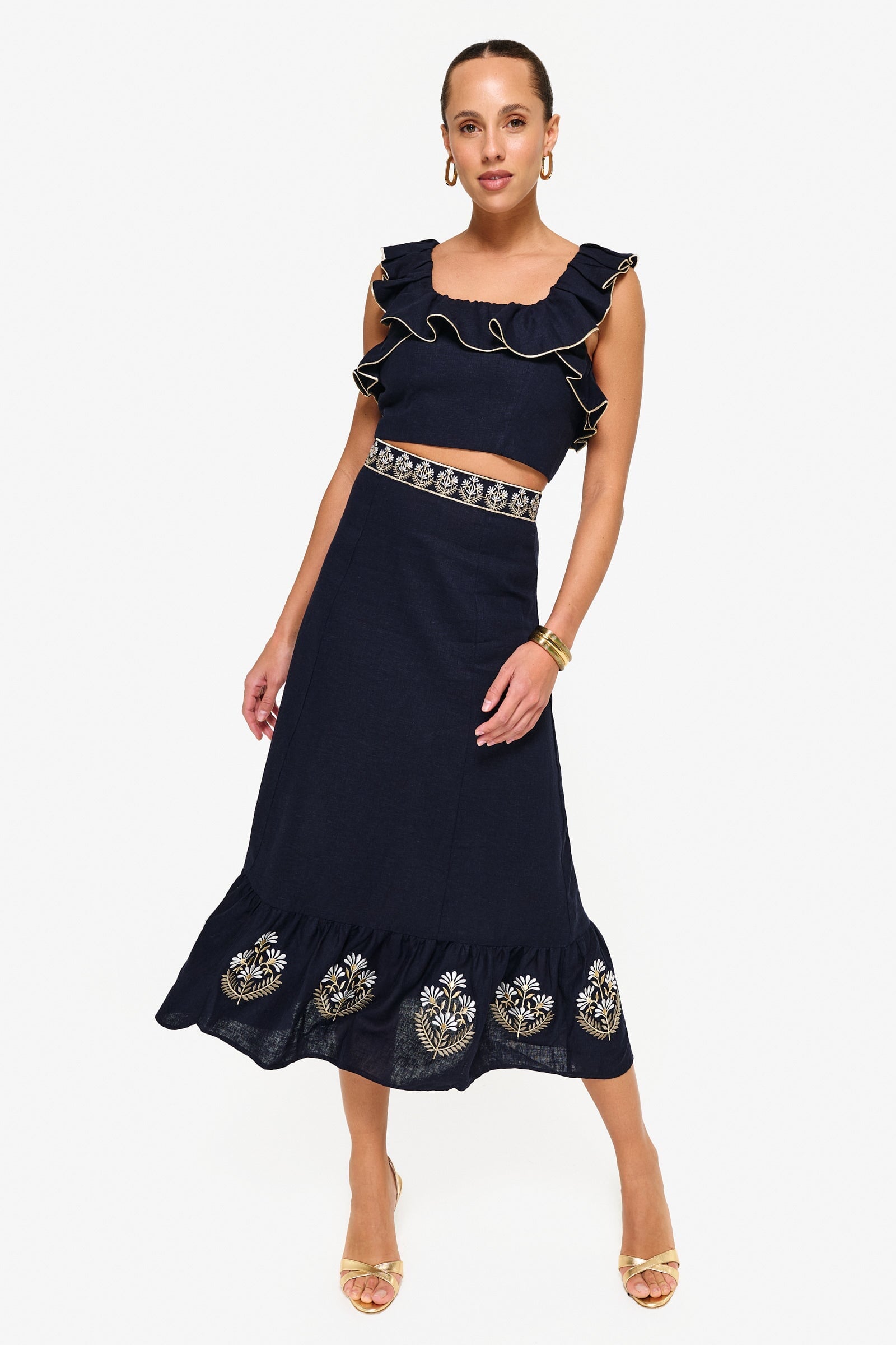 Malika Bustier Top - Navy by Rosewater House