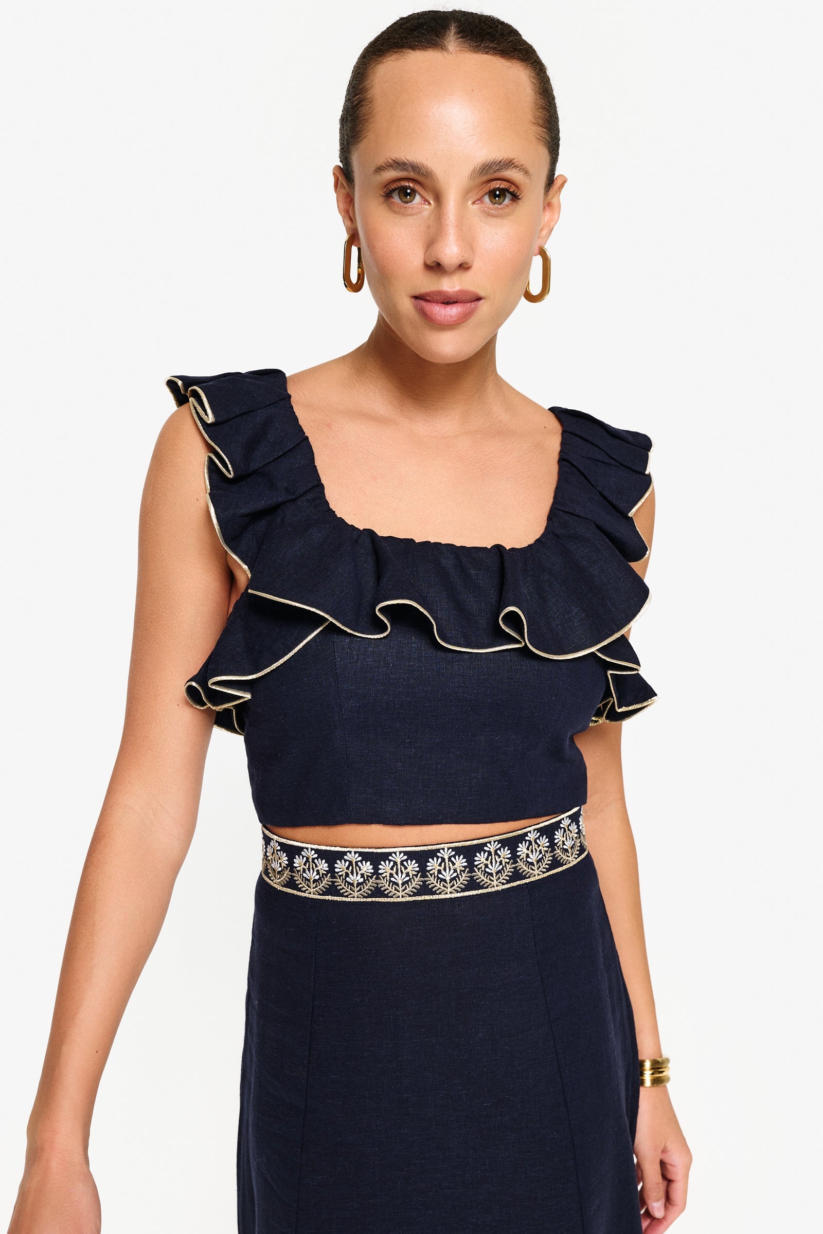 Malika Bustier Top - Navy by Rosewater House