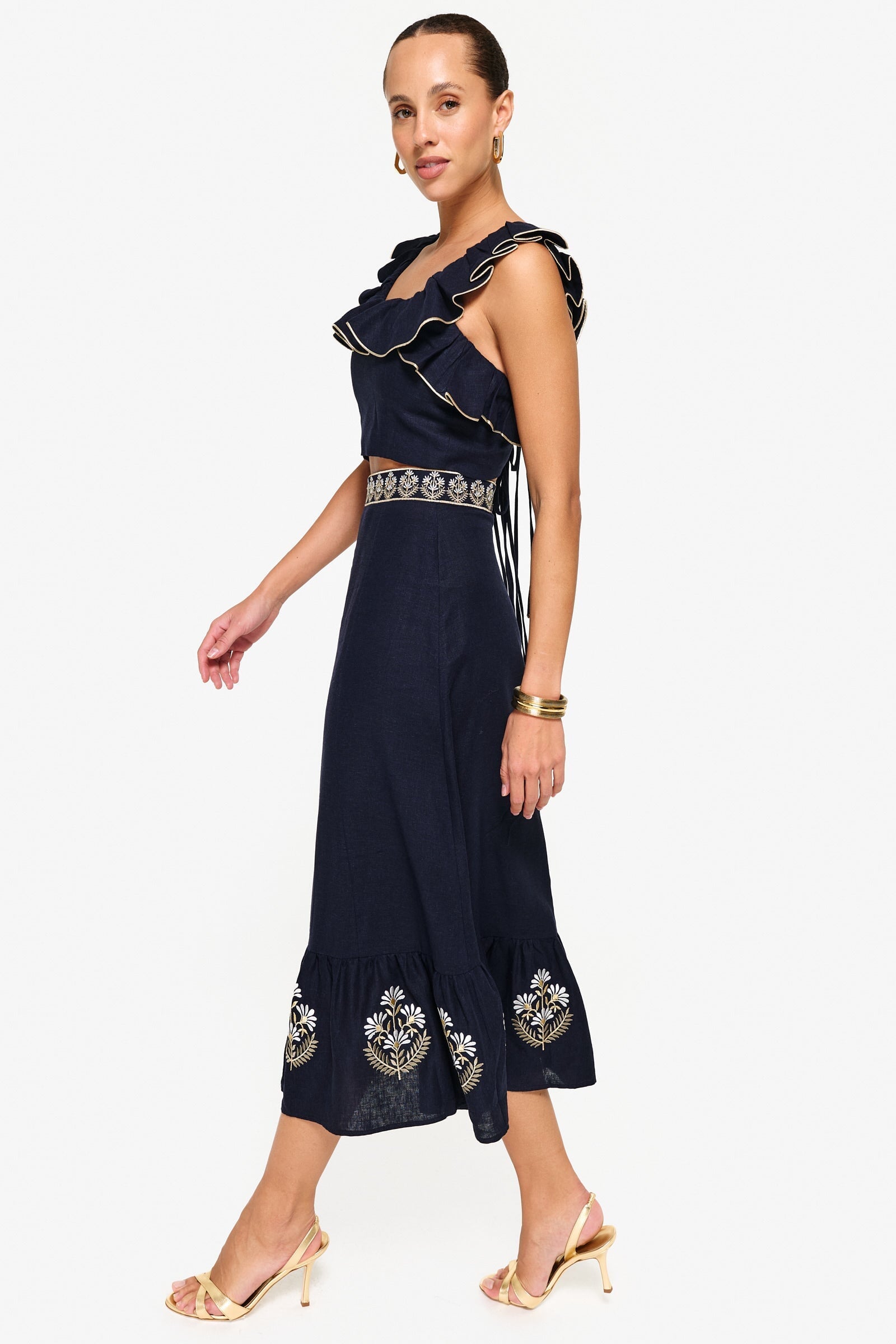 Malika Bustier Top - Navy by Rosewater House