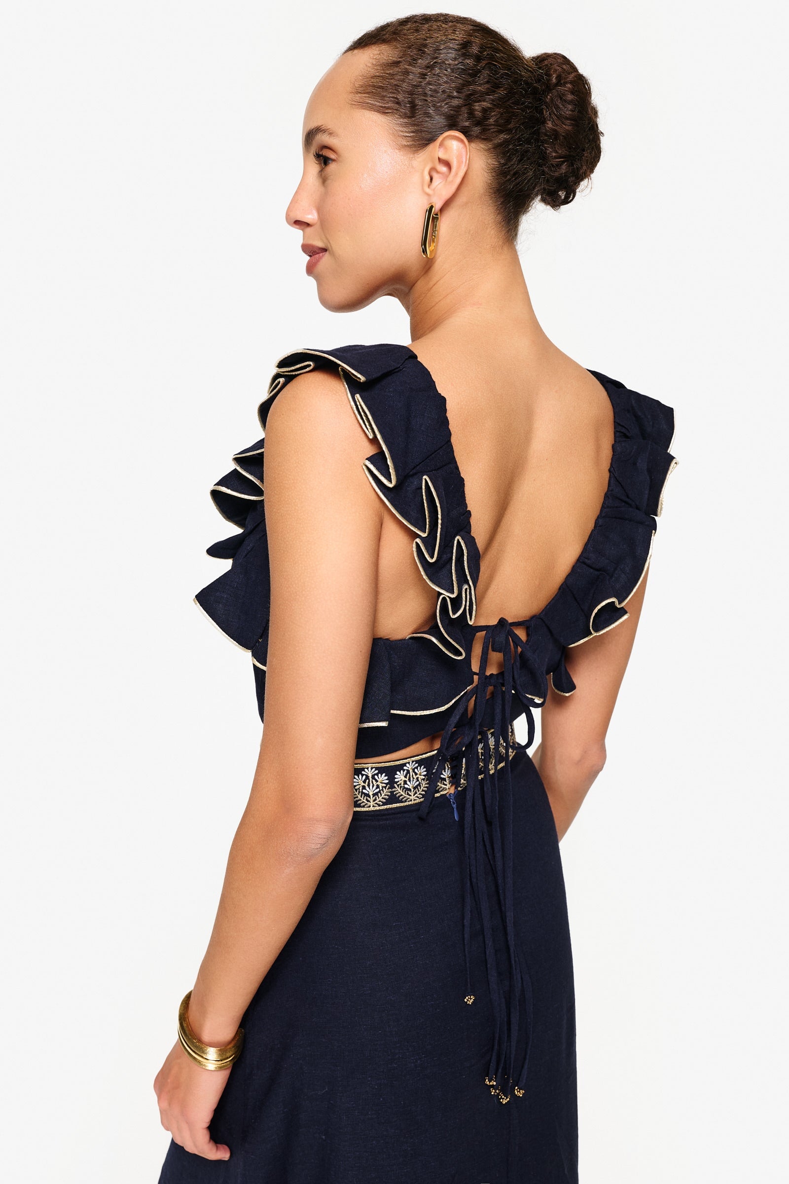 Malika Bustier Top - Navy by Rosewater House