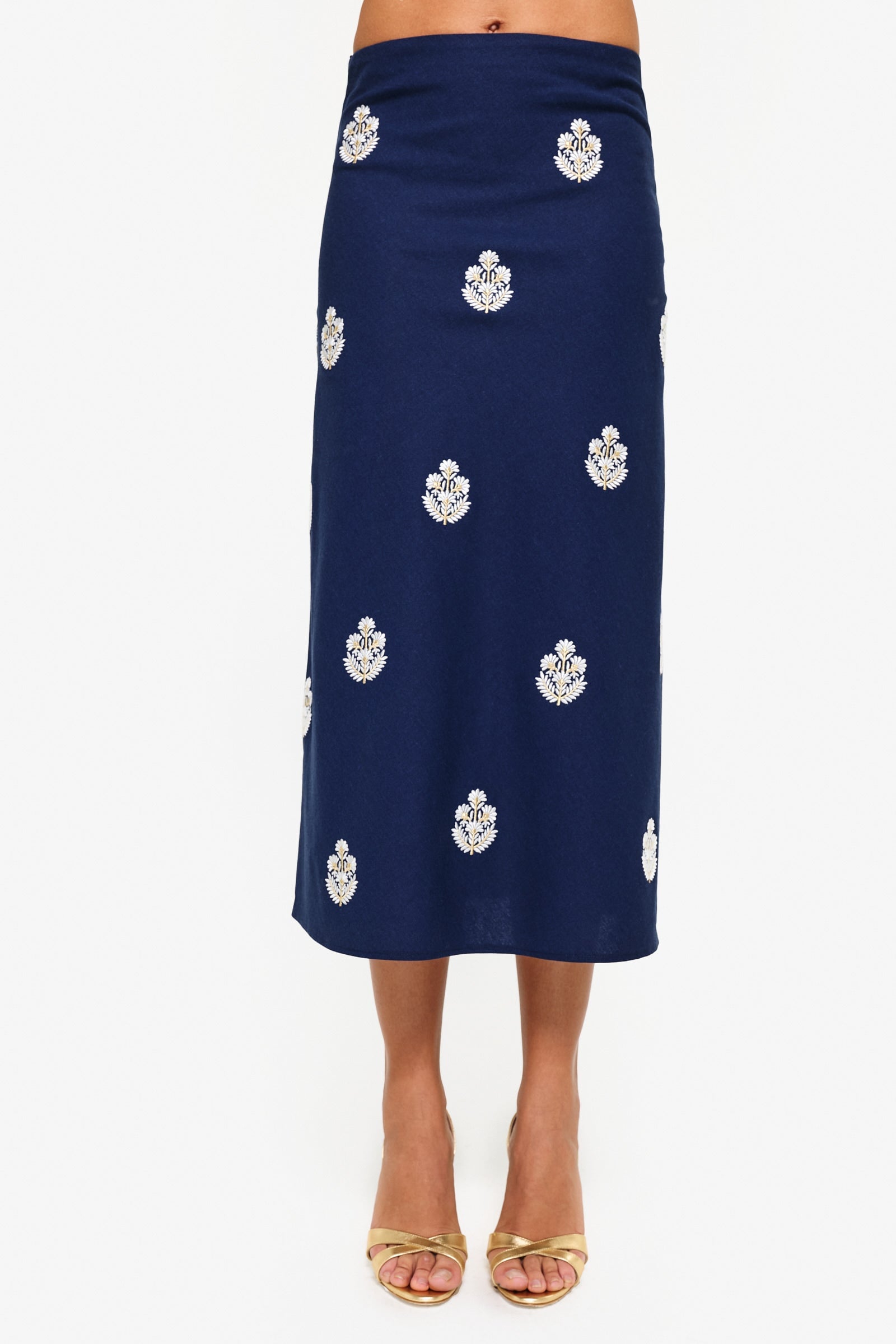 Mina Skirt - Navy & White by Rosewater House
