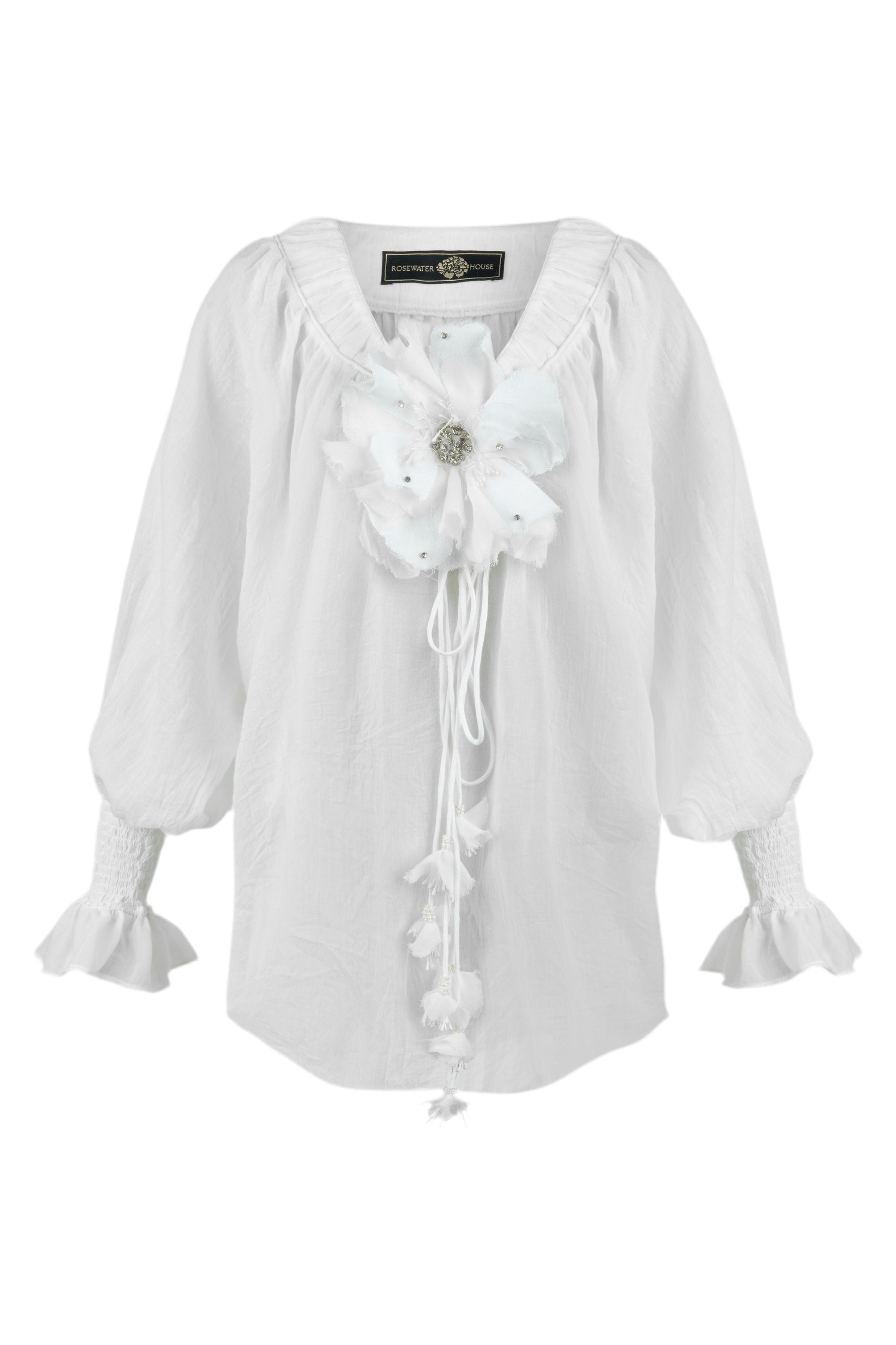 Gol Blouse - White by Rosewater House