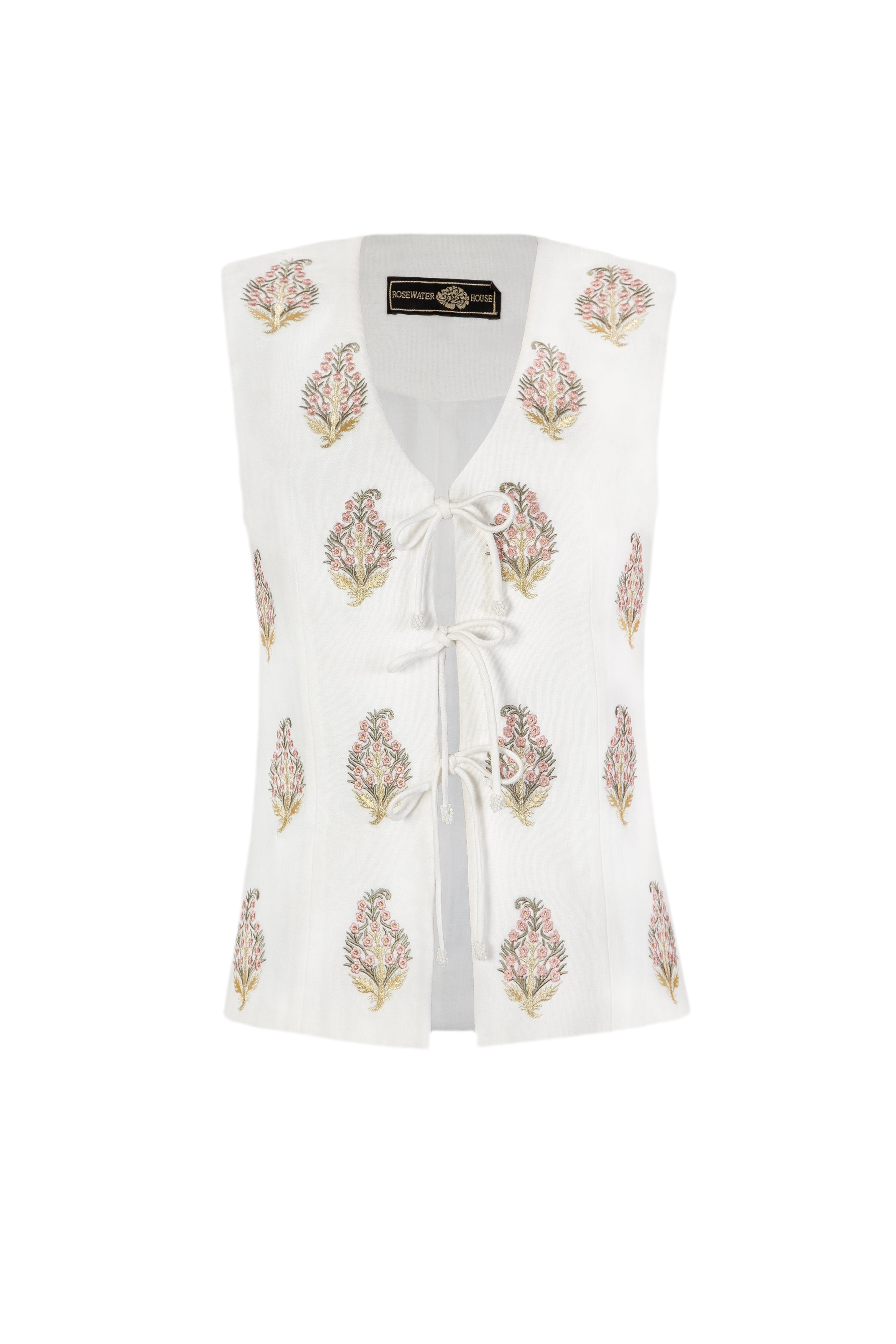 Sarv Vest - White & Pink by Rosewater House