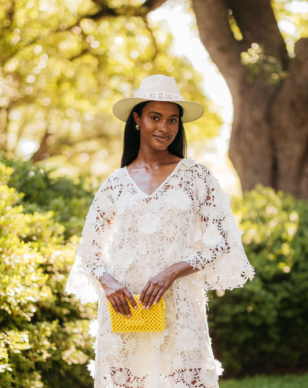 The Snow White Kaftan Short - White by Tela Mercantile (HerStory Exclusive)