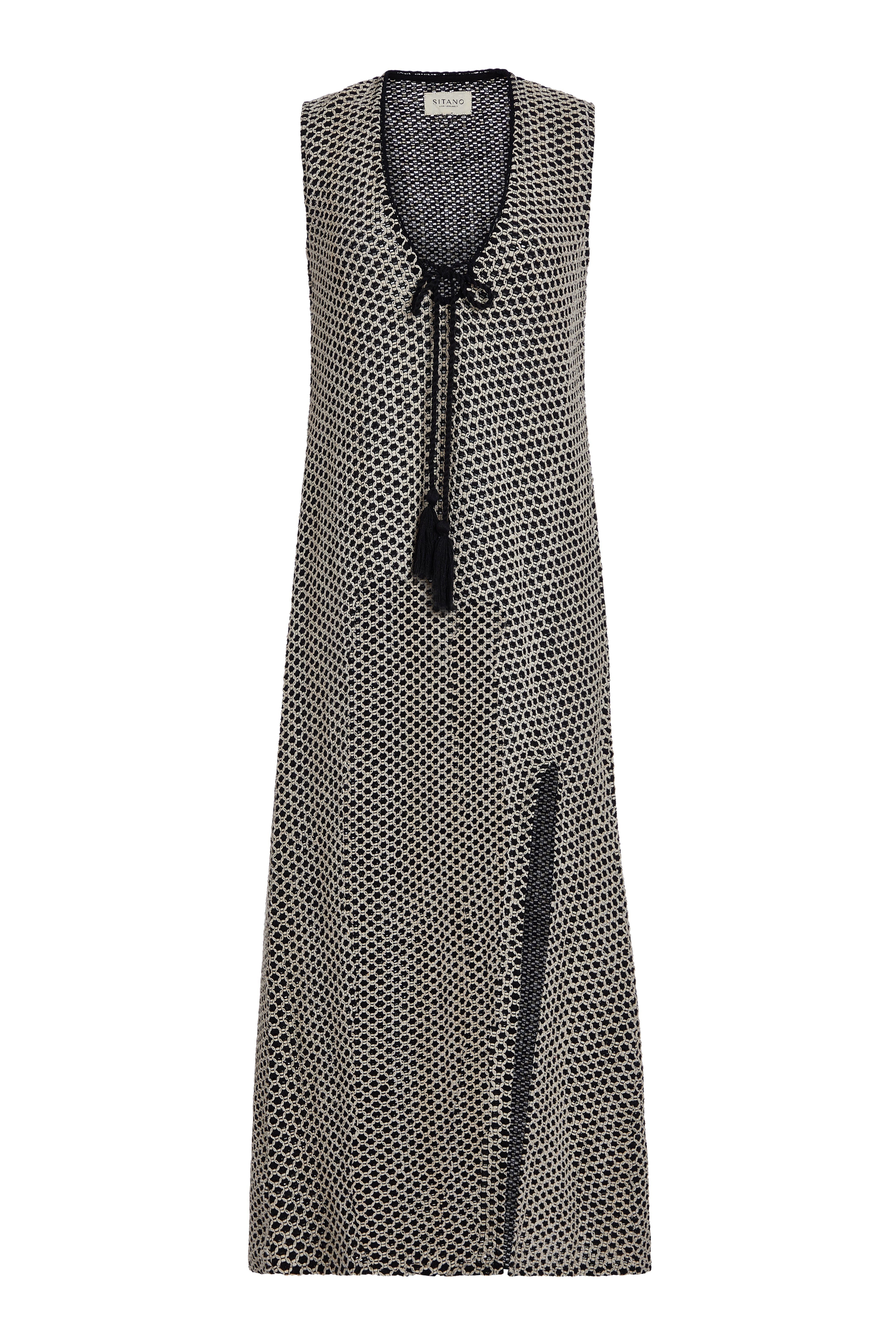 Sorrento Dress - Black and Cream by Sitano