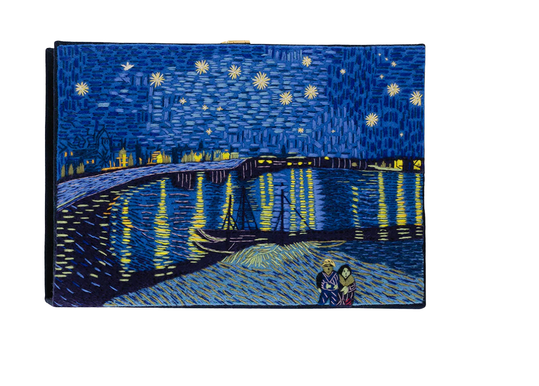 Starry Night Over The Rhone Book Clutch by Olympia Le Tan