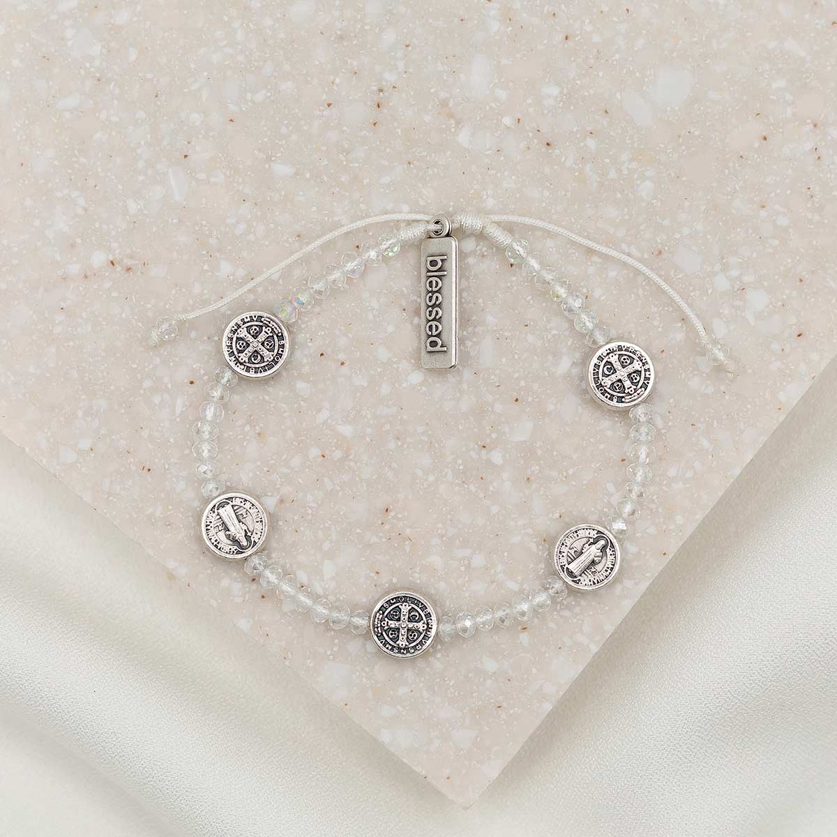 New Beginnings Crystal Benedictine Blessing Bracelet by My Saint My Hero