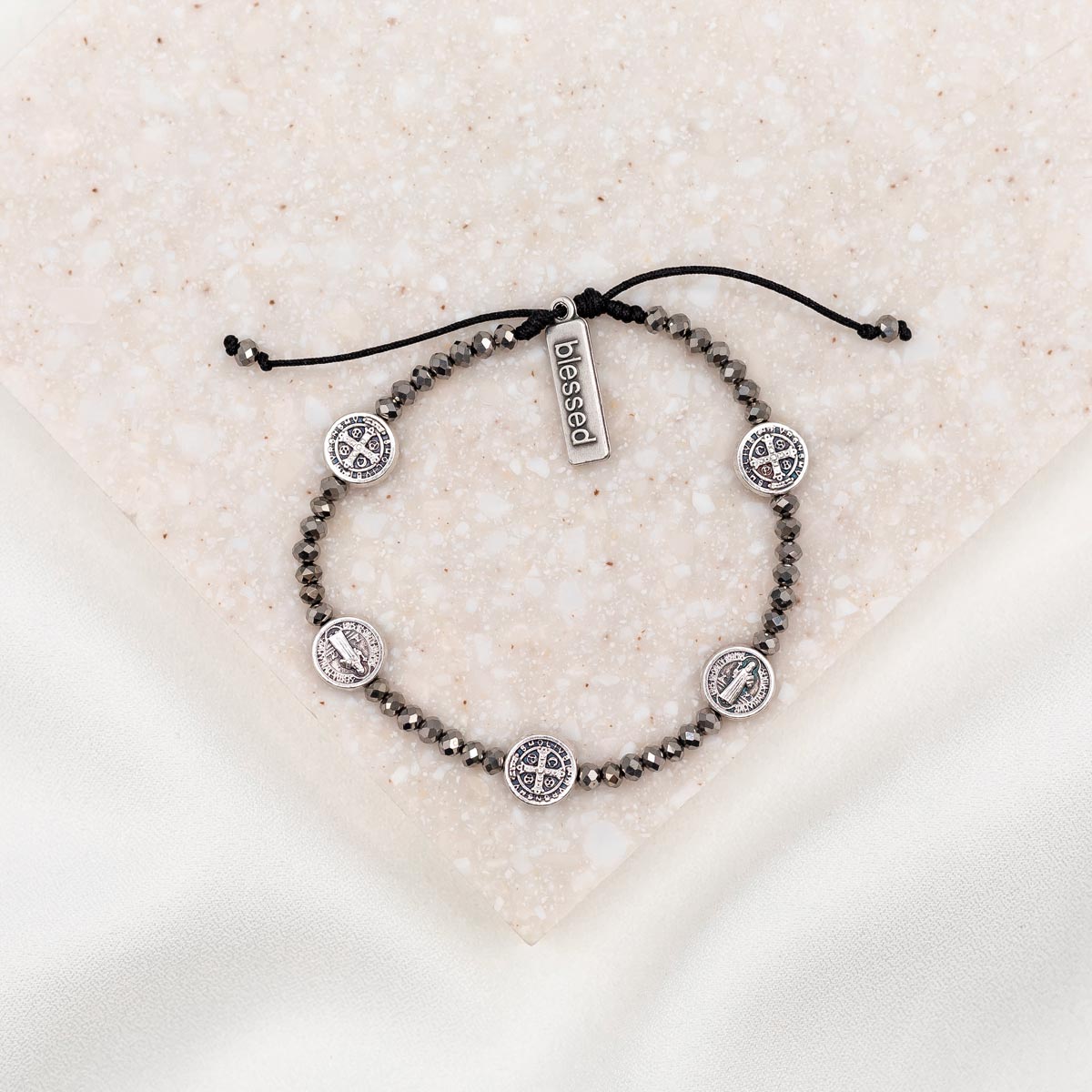 New Beginnings Crystal Benedictine Blessing Bracelet by My Saint My Hero