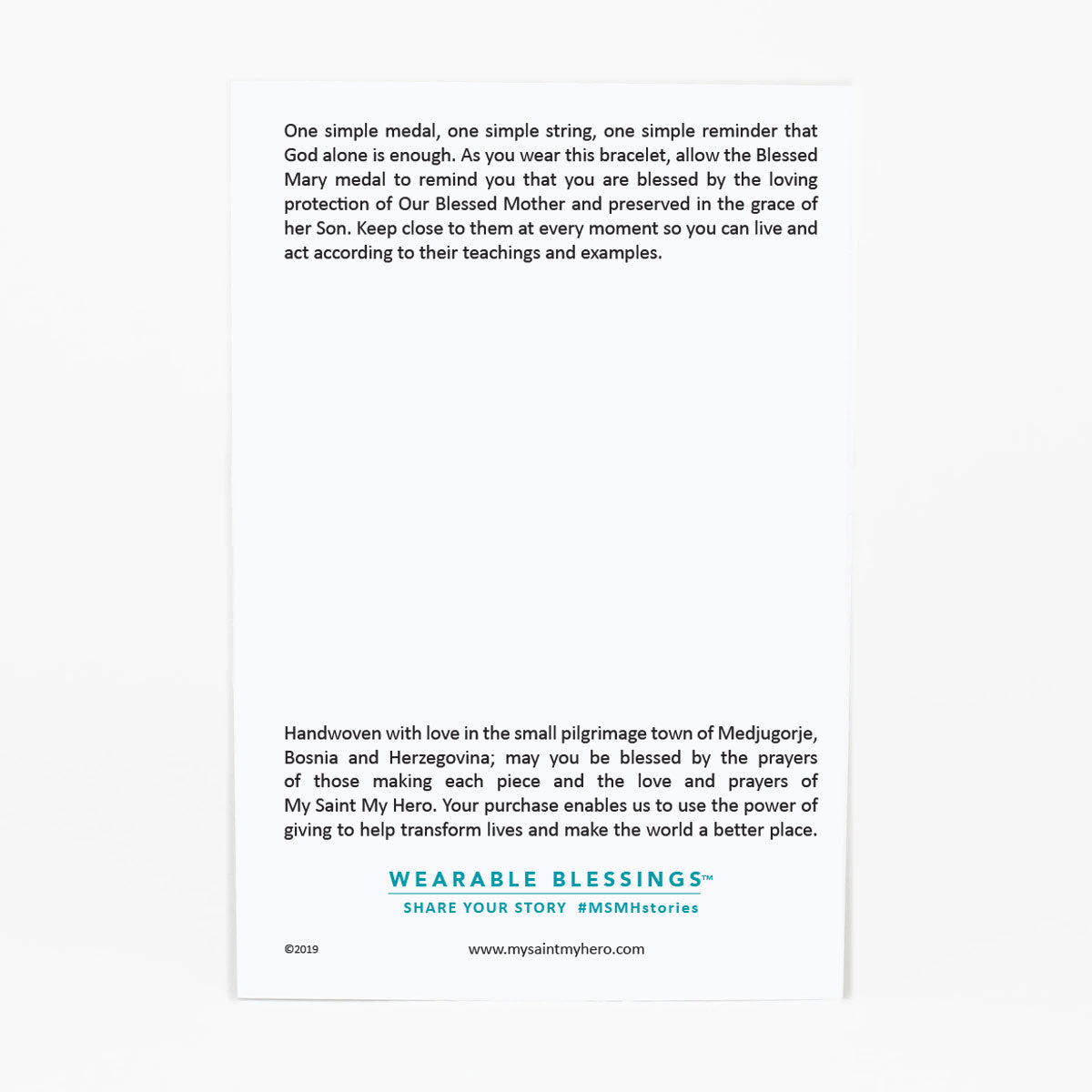 Say Yes Miraculous Mary Crystal Bracelet by My Saint My Hero