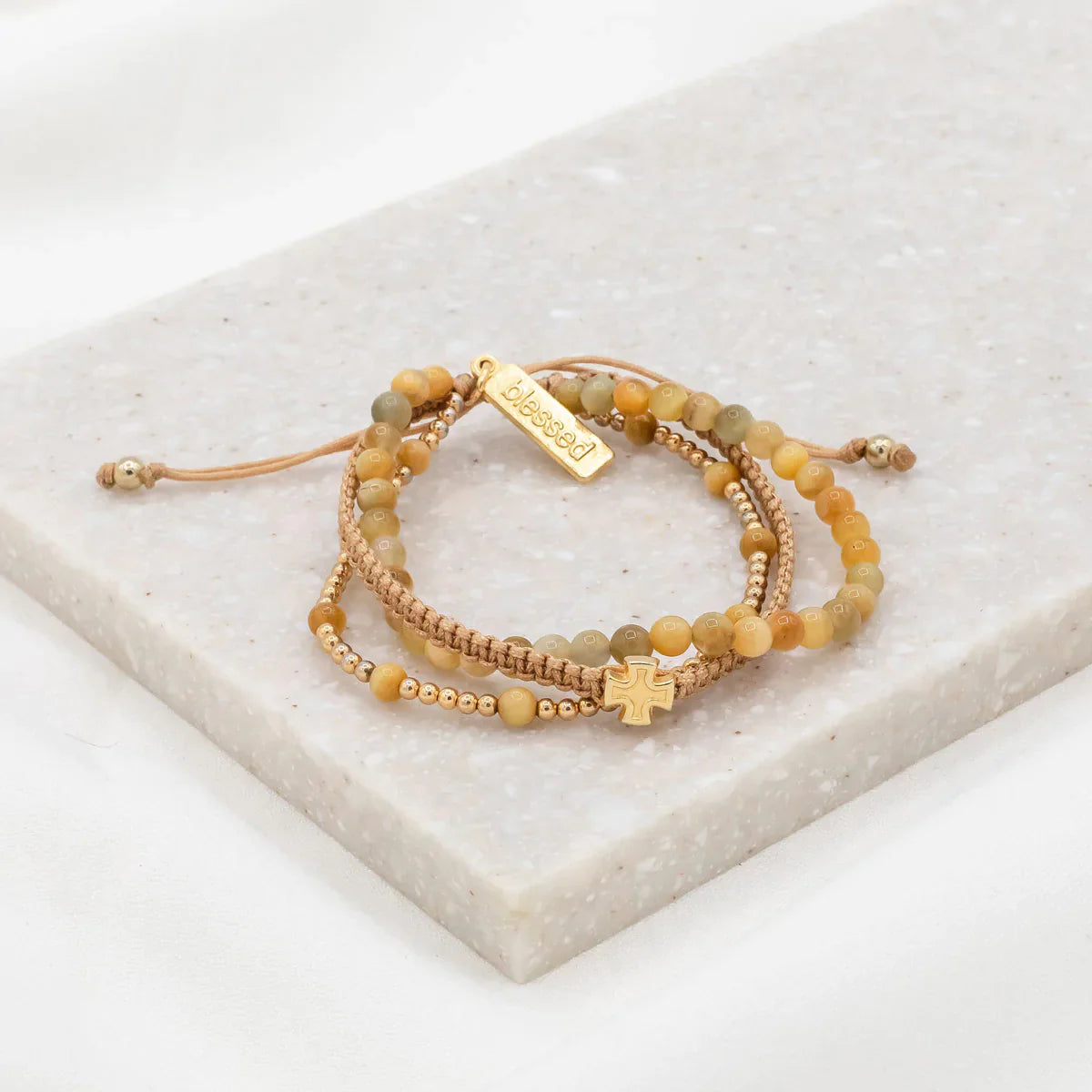 Be Still Prayer Bracelet - Tiger's Eye by My Saint My Hero