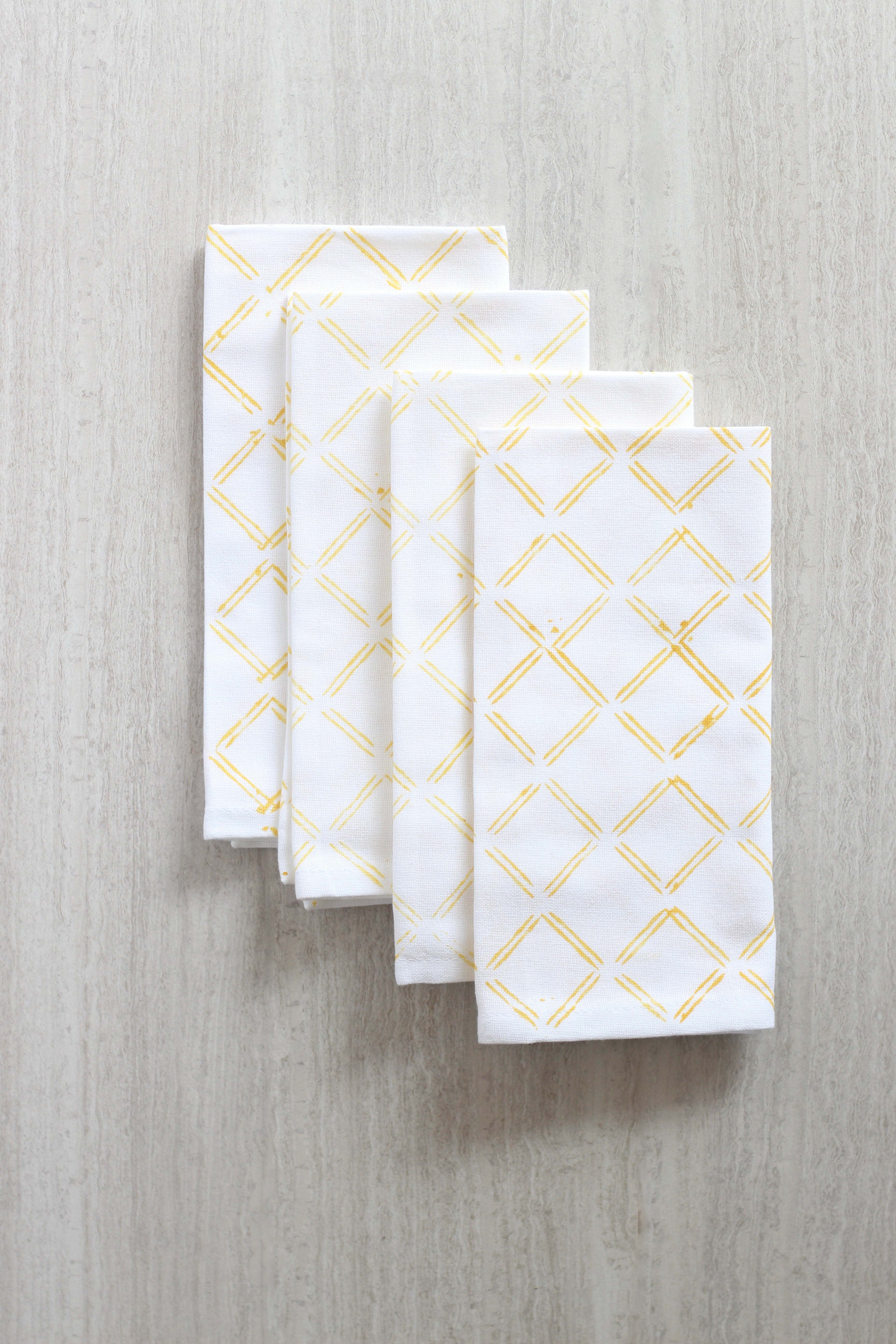 Dinner Napkins (set of 4) - Dash, Yellow by Mended