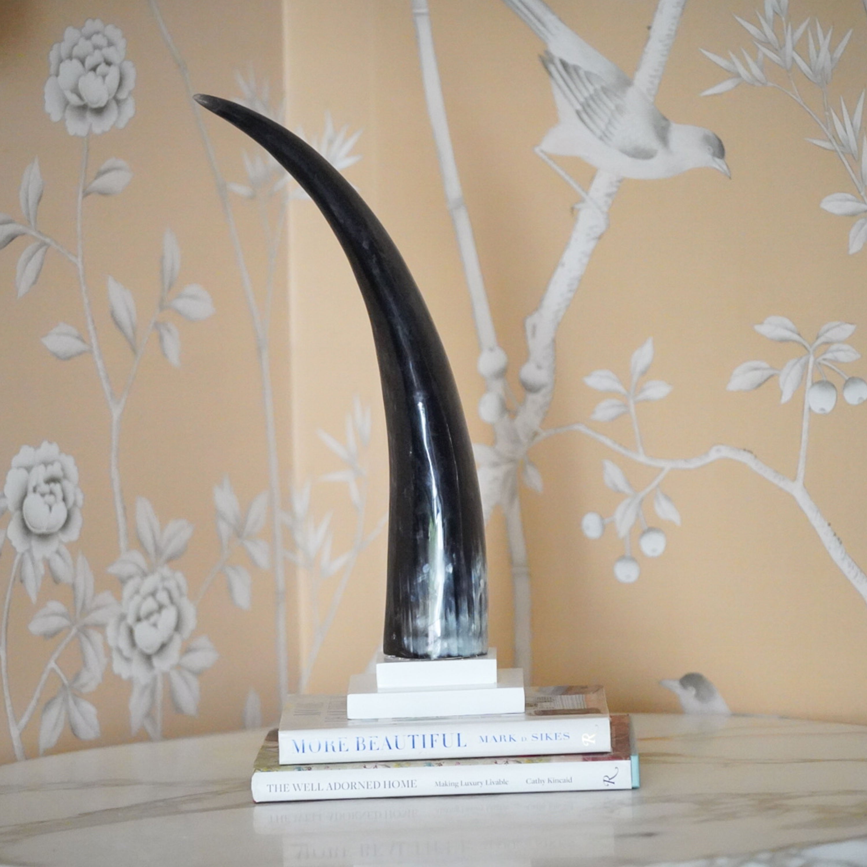 Large African Horn Sculpture by Nile Lily Home