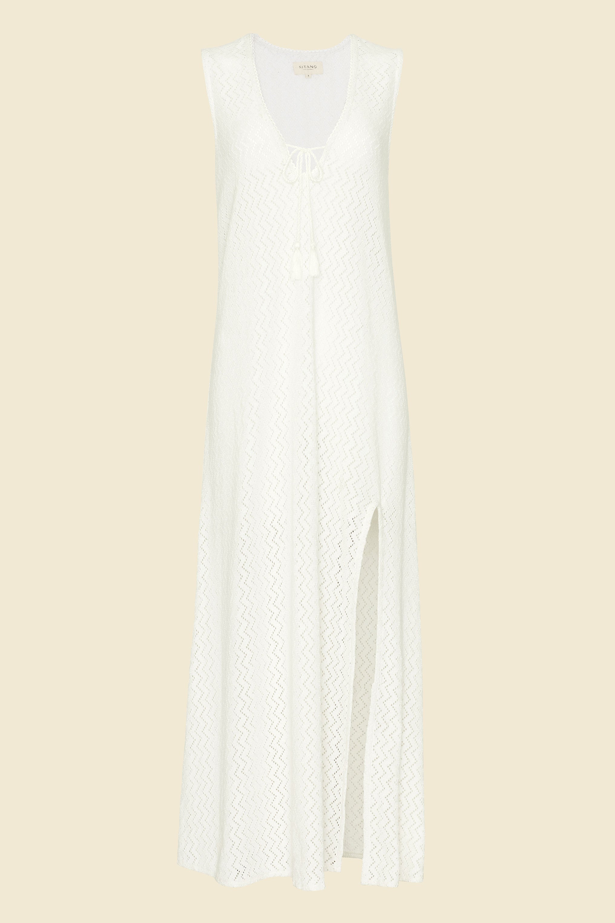 Sorrento Dress - White Crochet by Sitano