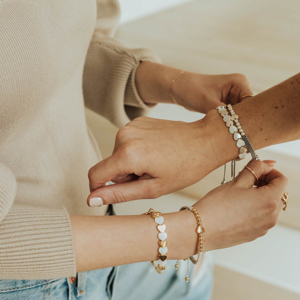 Sisters of the Heart Beaded Bracelet by My Saint My Hero