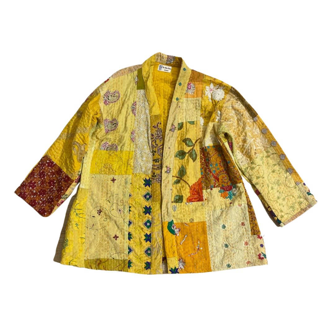 The Yellow Lauren Patchwork Jacket by Blue Door London