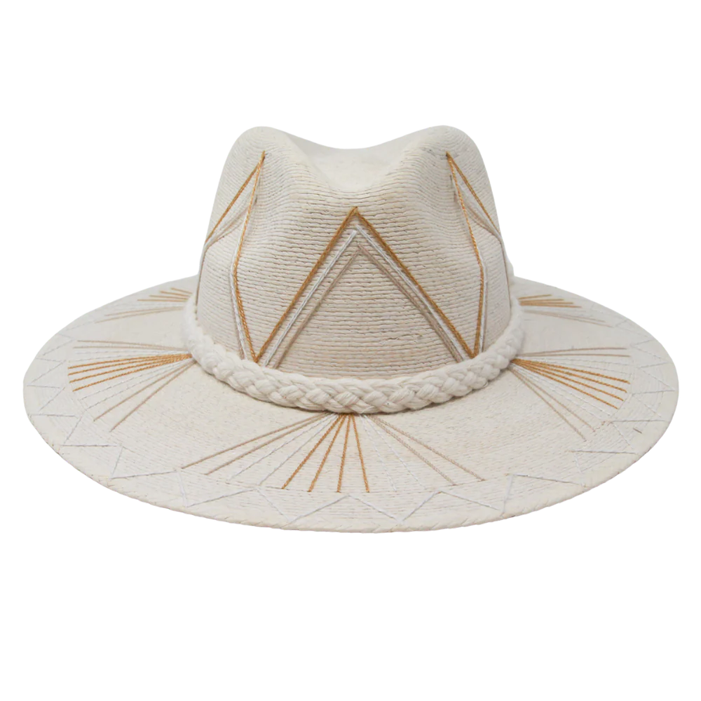 Exclusive Amy Metallic Neutral Hat by Corazon Playero