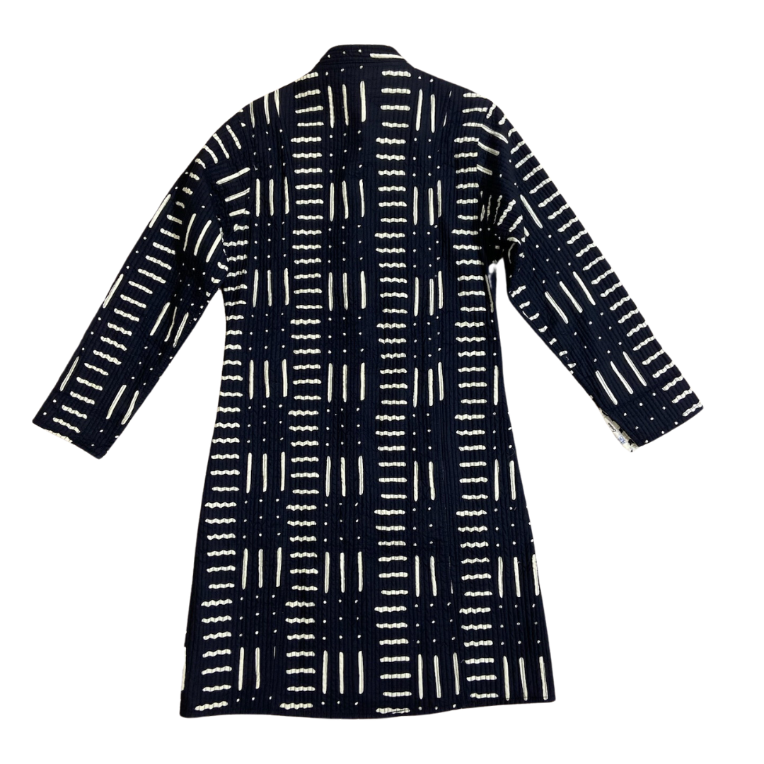 The Black & White Ellison Long Button-Front Jacket by Blue Door London