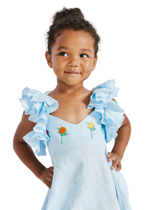 GIRL'S DEMRE DRESS SOMETHING NAVY by Fanm Mon