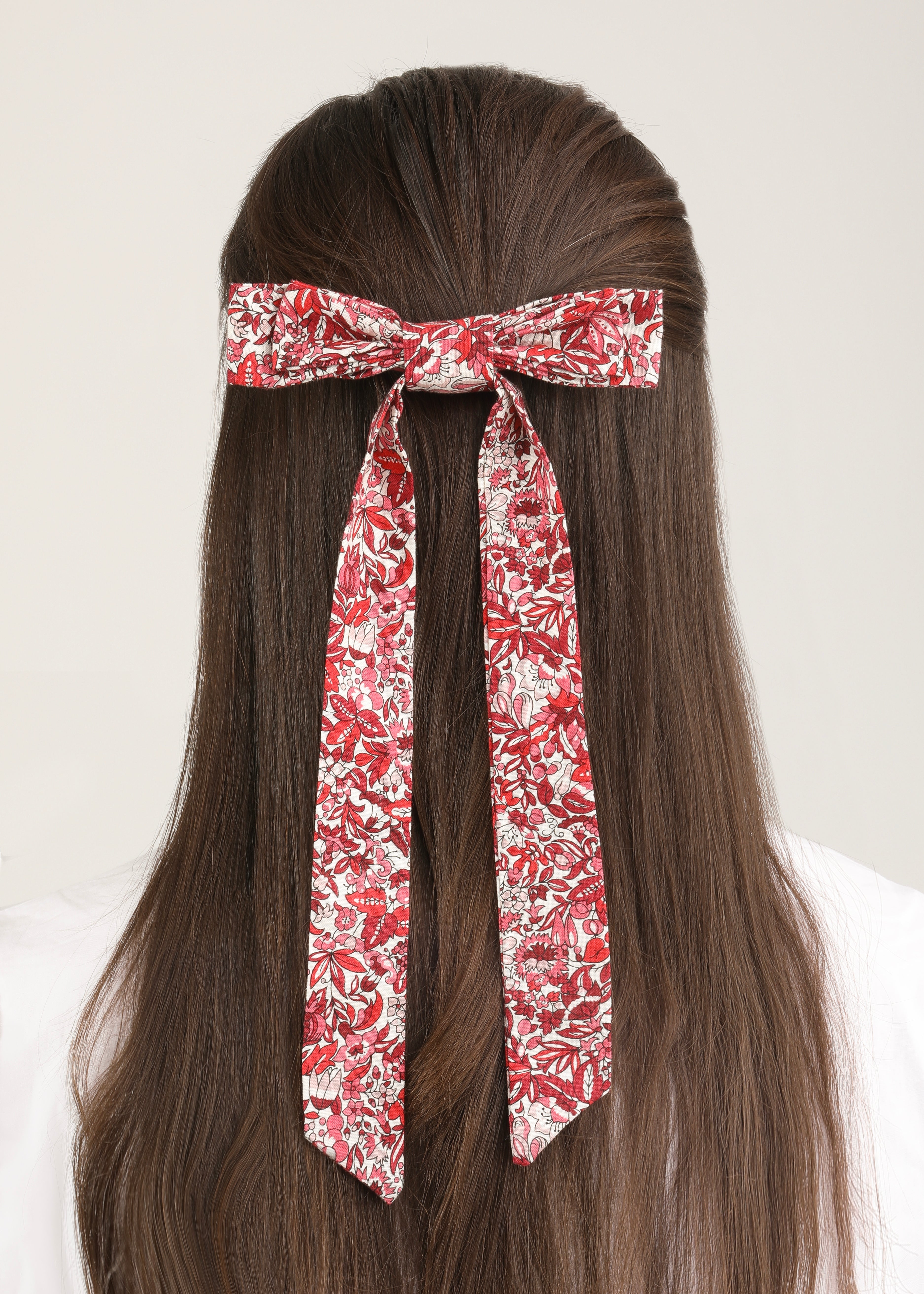 Liberty of London Bow Barrette - Red, Pink by Larkin Lane