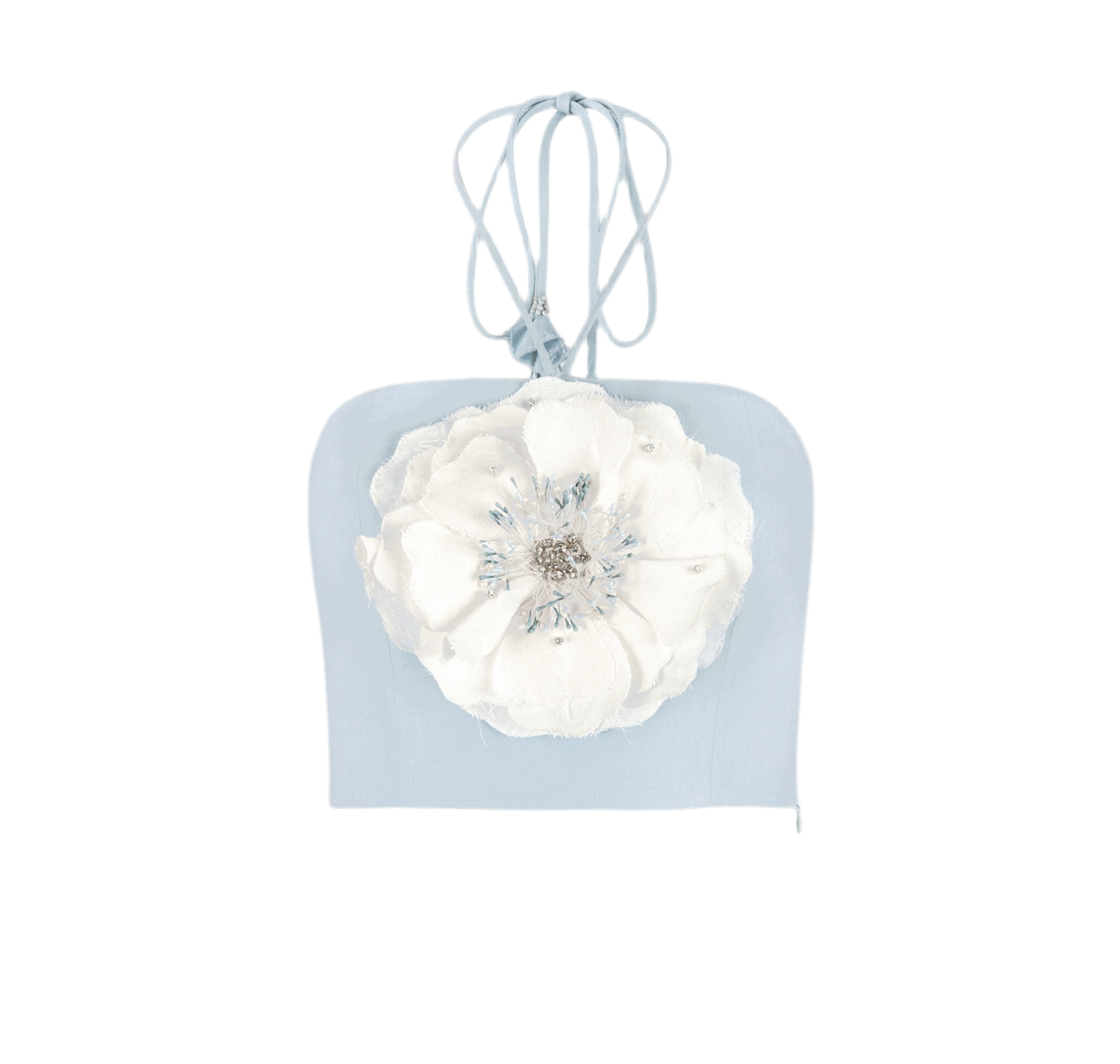 Gol Bustier Top - Blue & White by Rosewater House