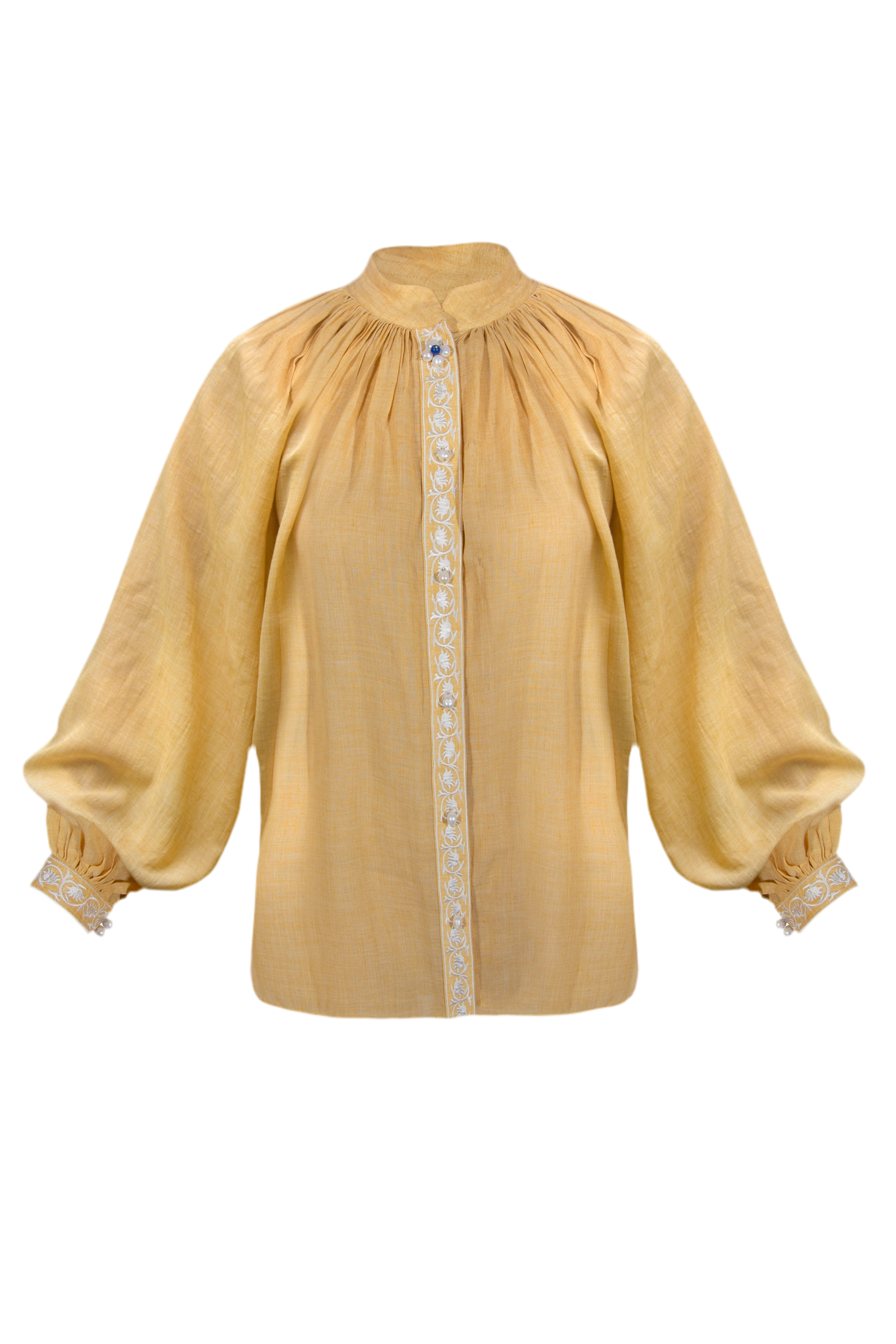 Niloufar Blouse - Yellow by Rosewater House