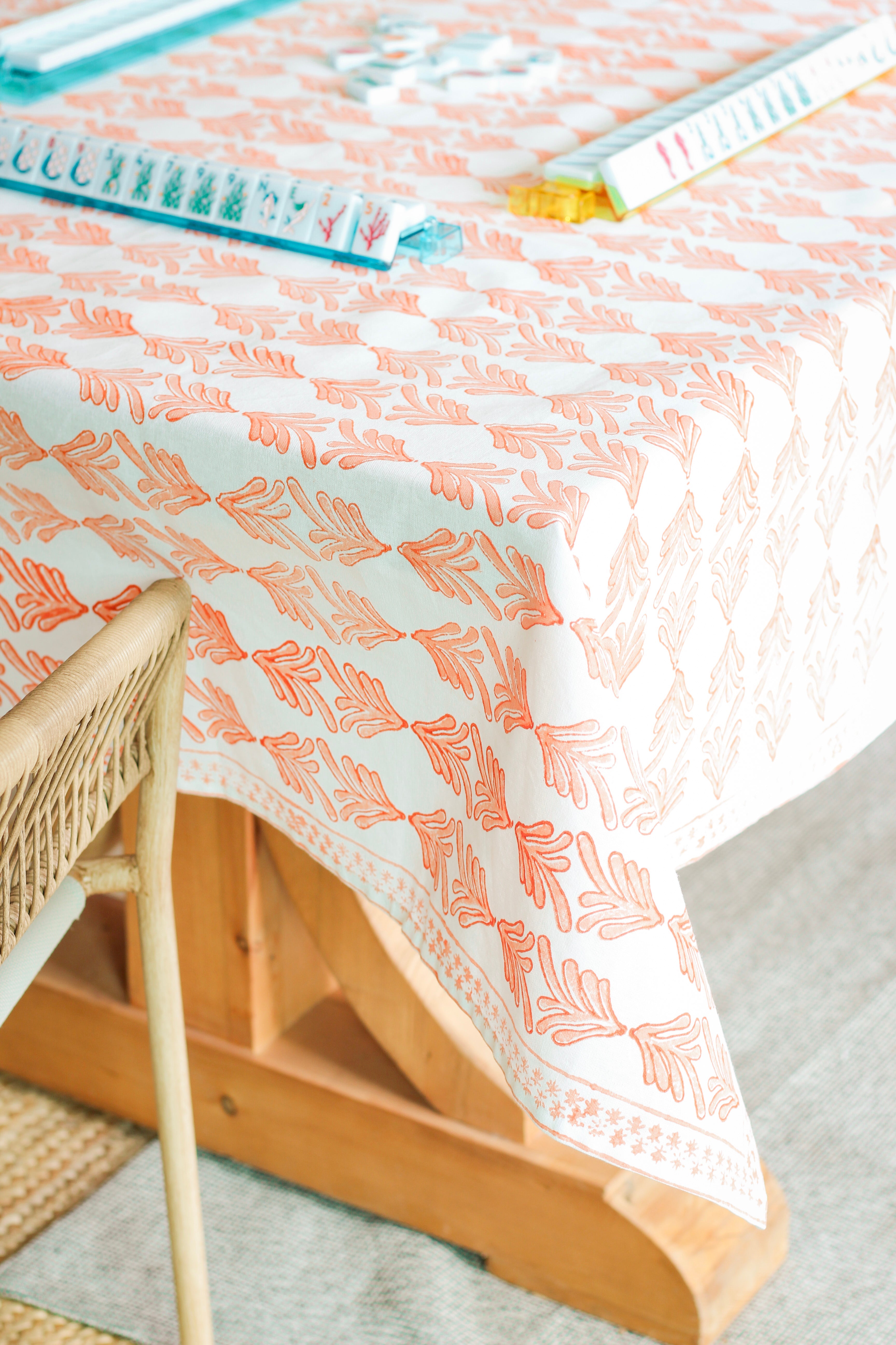 Table Throw - Palmetto, Orange & Melon by Mended