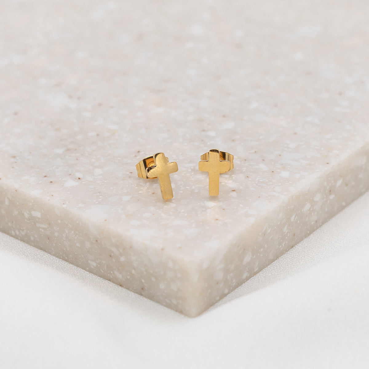 Faith Petite Cross Earrings by My Saint My Hero