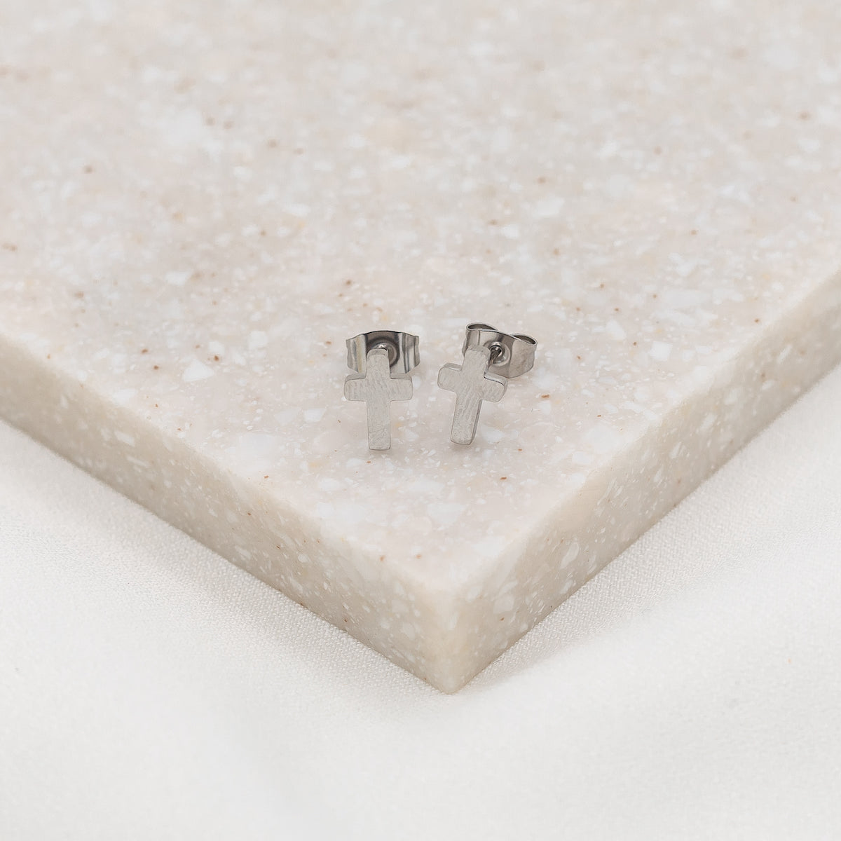 Faith Petite Cross Earrings by My Saint My Hero