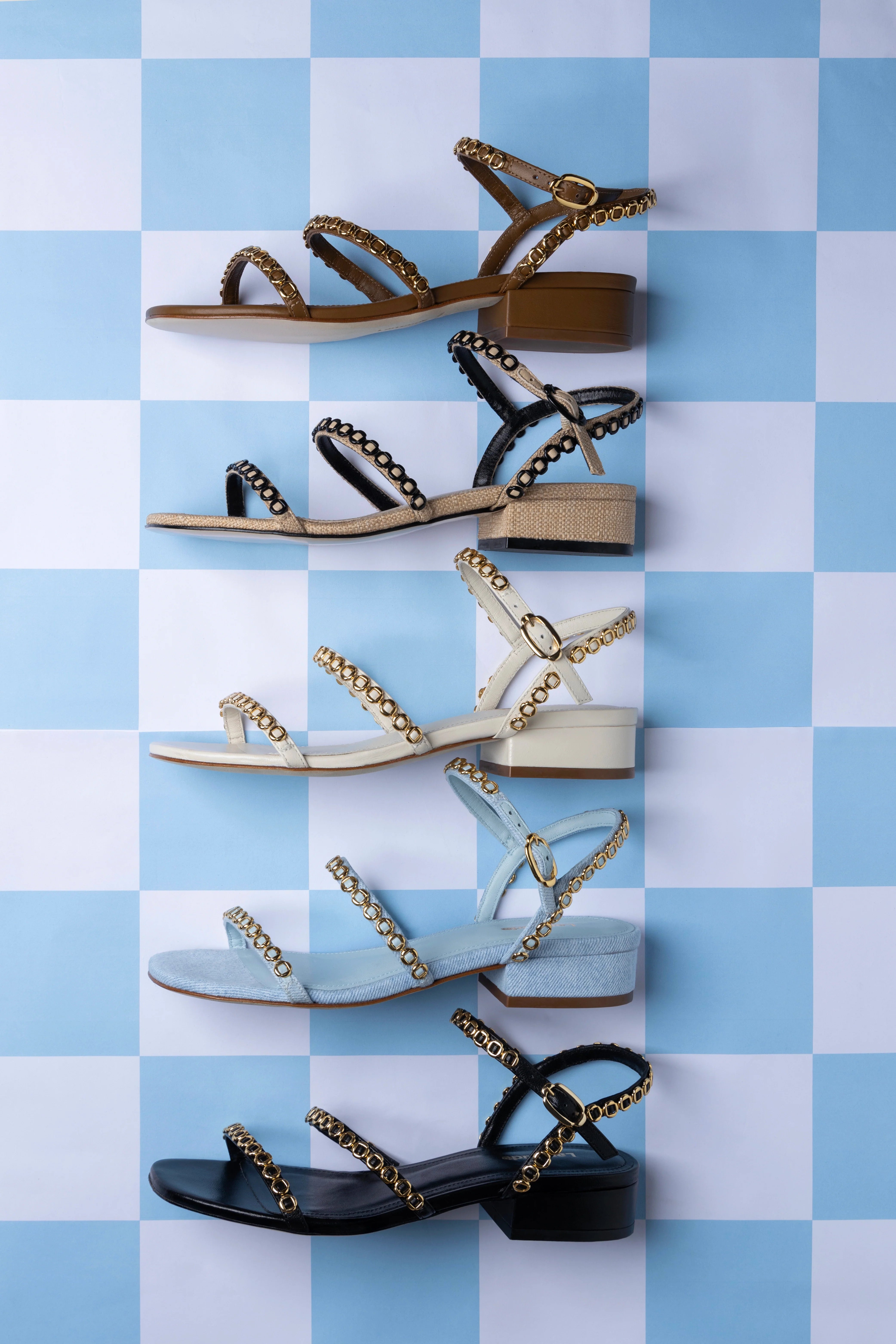 Milanina Flat Sandal In Ivory Leather by Larroudé