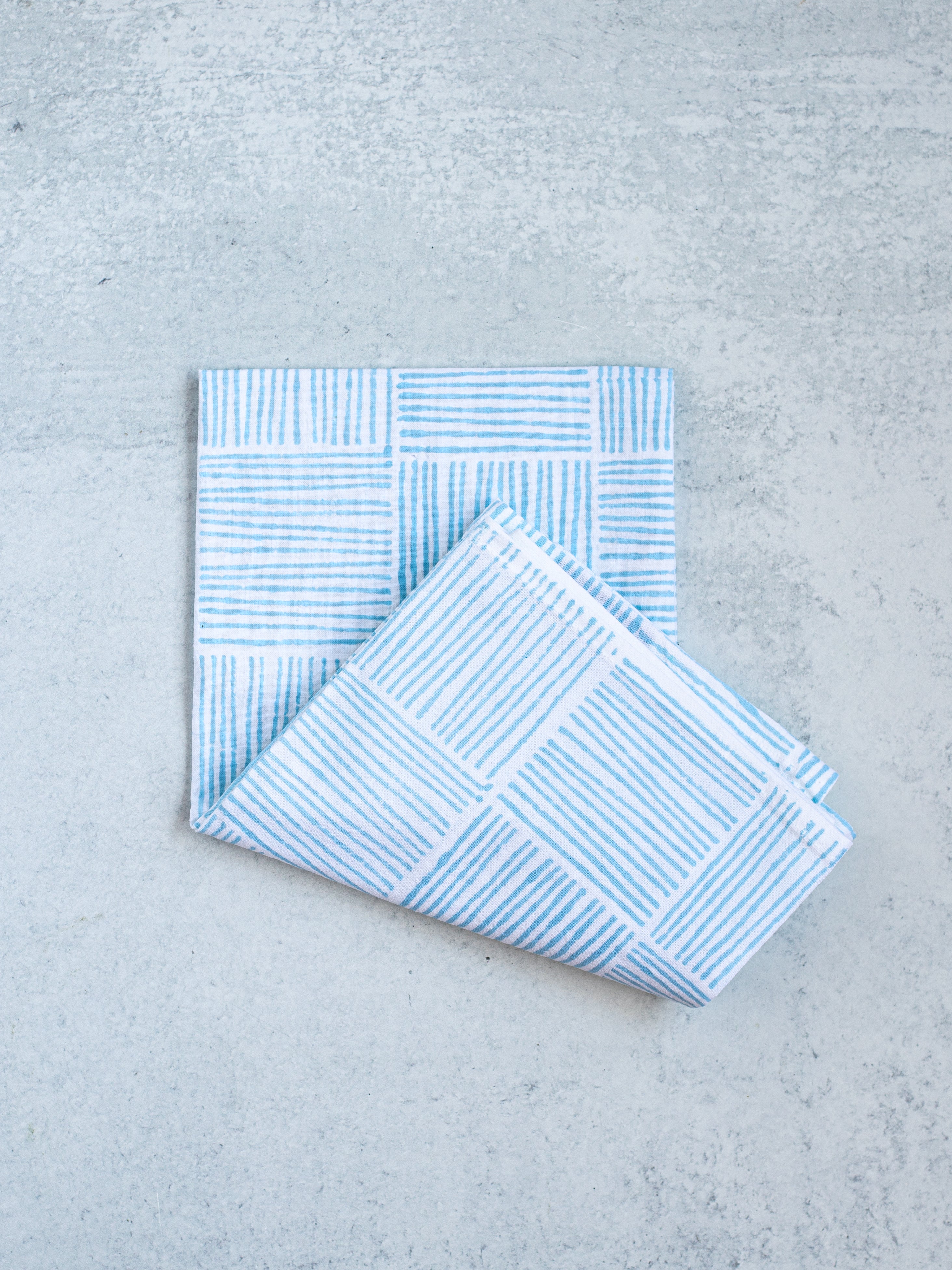 Tea Towel - Striped, Uniform Blue by Mended
