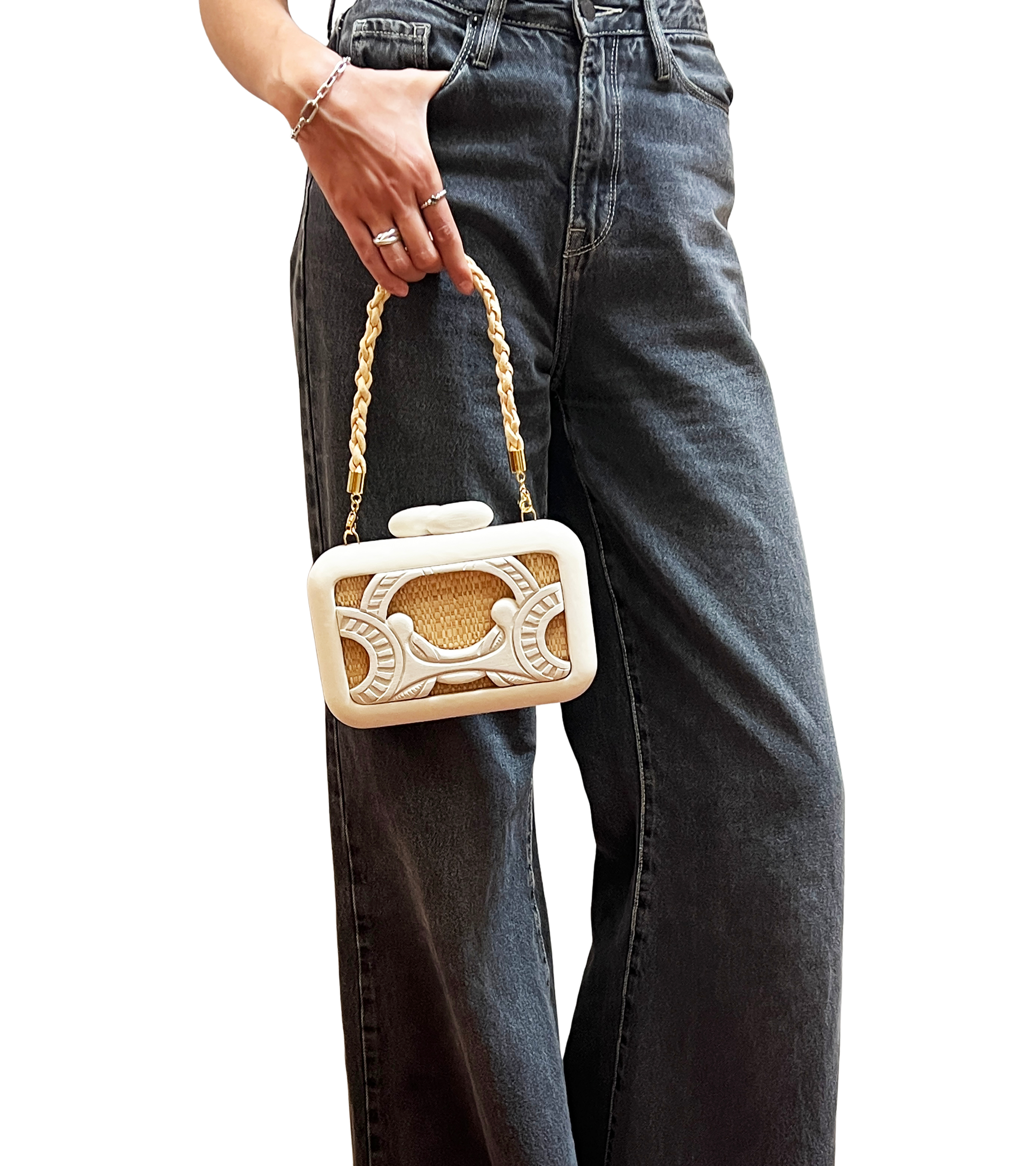 Simitris Curves Cattail Clutch by Sy&Vie