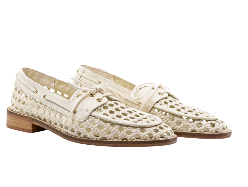 Carla White Leather Loafer by Andrea Gomez