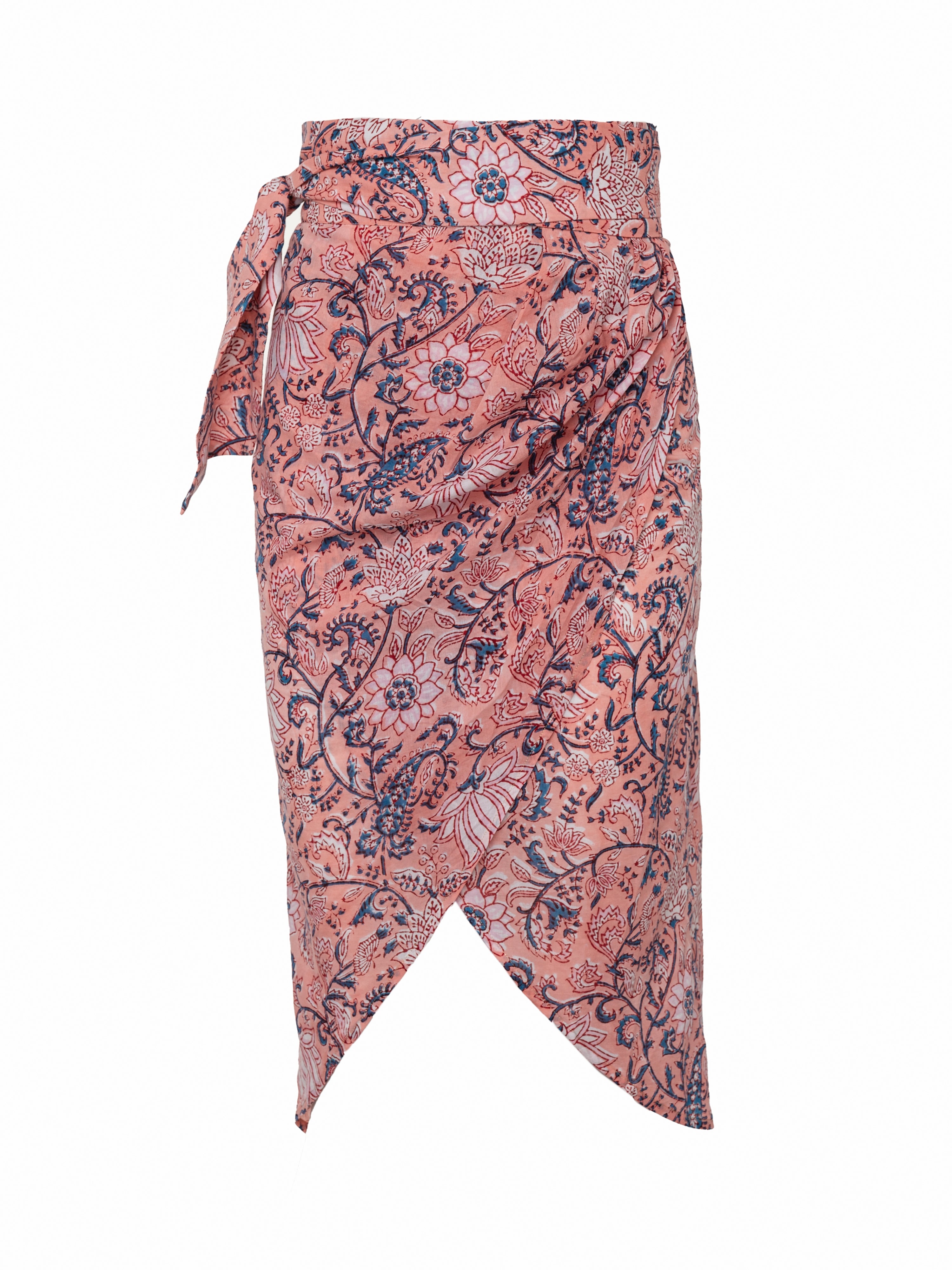 Mai Sarong Skirt - Pink-Blue Floral by Desert Queen