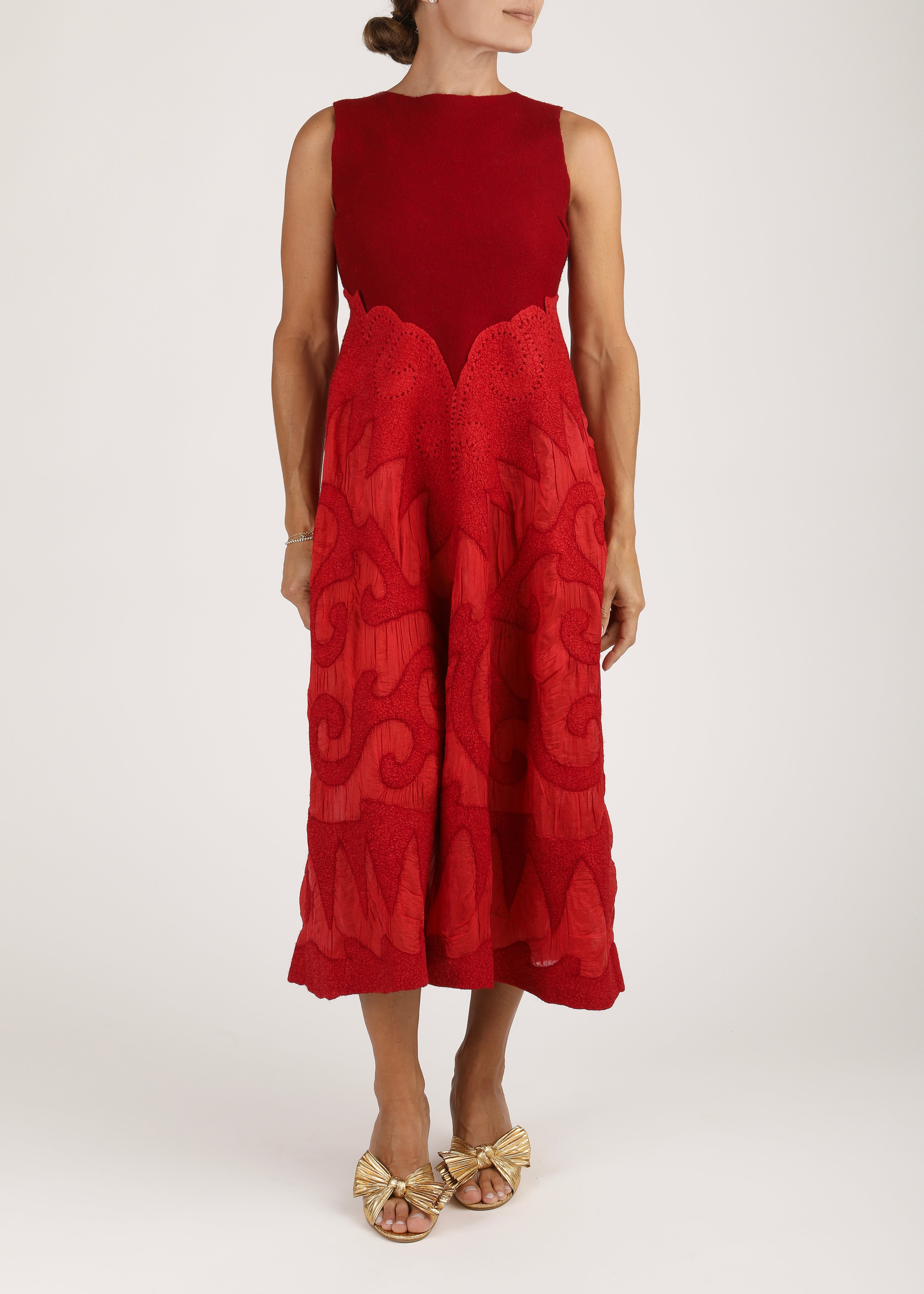 Felted Wool Dress From Kyrgyzstan - Red by Larkin Lane