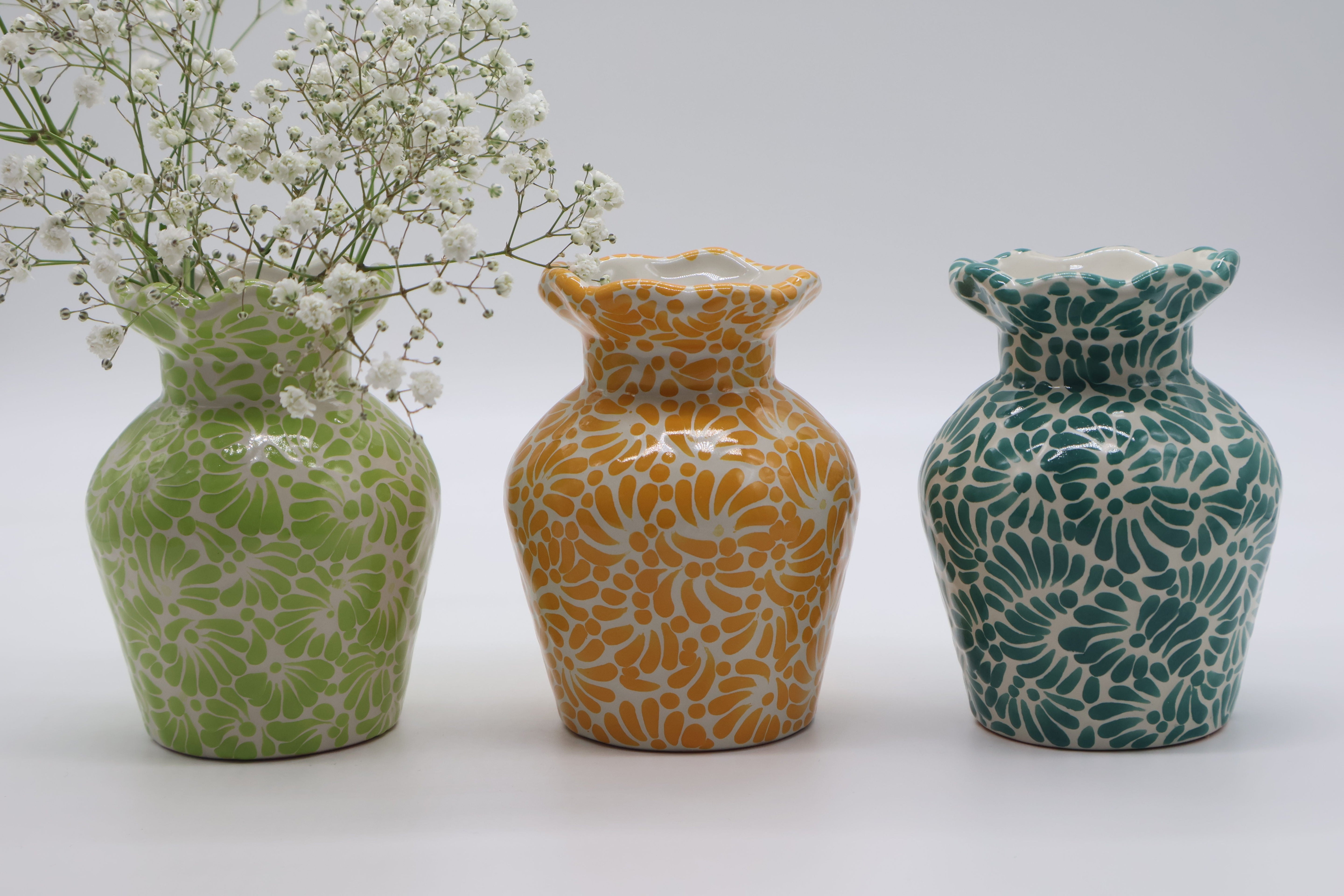 Colorful Talavera Wave Vase by Agave