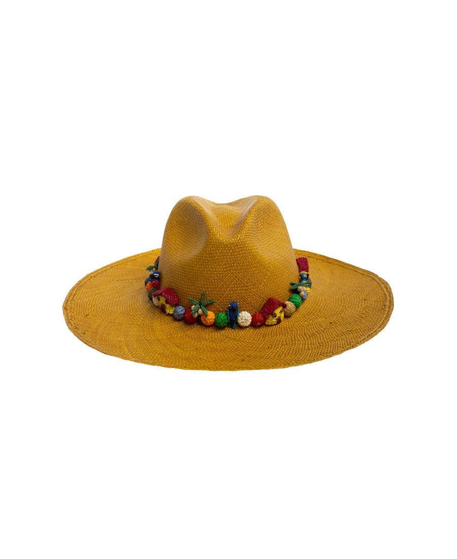 Yellow Mini Pajarito Hat by Pájara Pinta