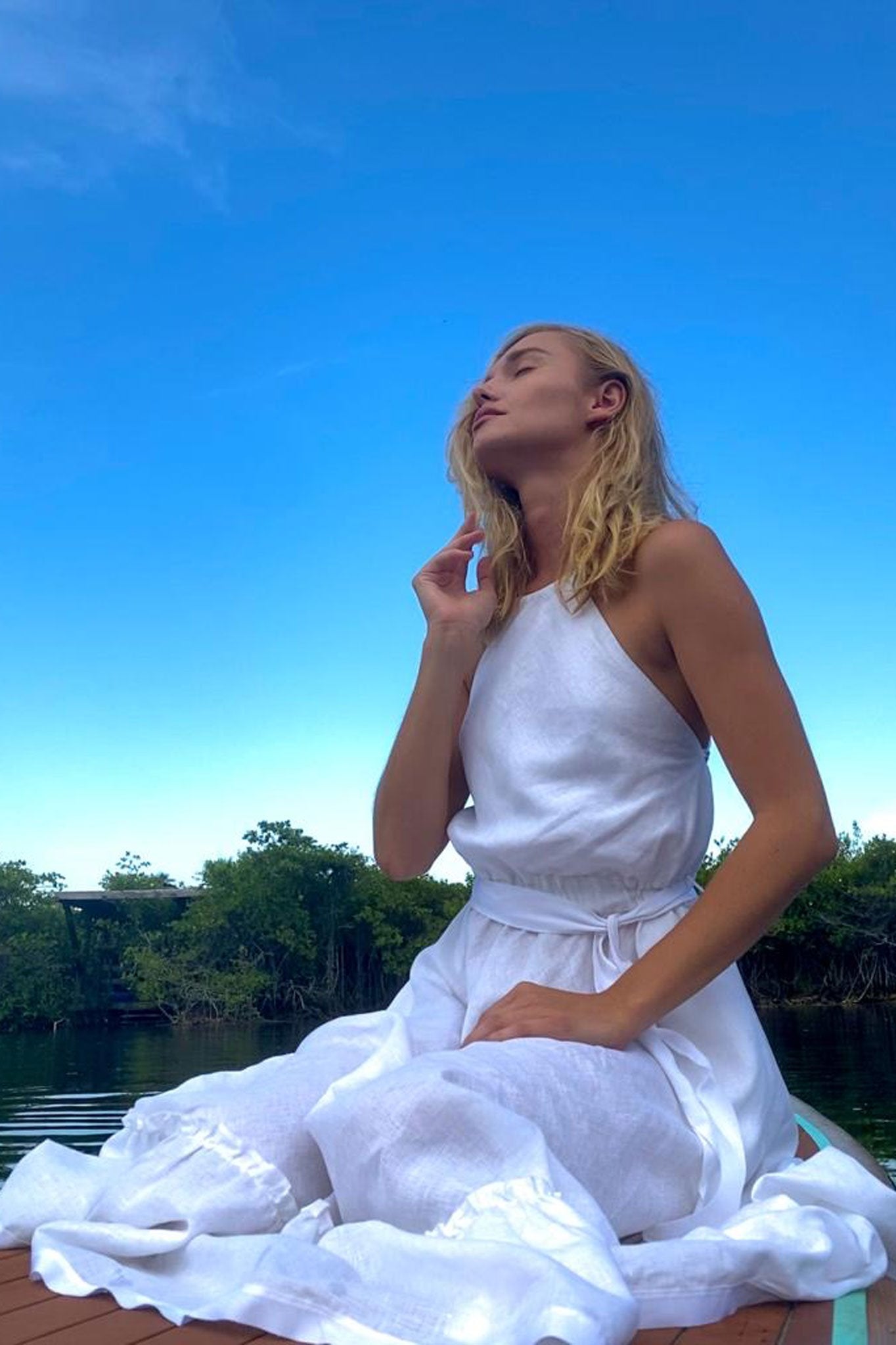 Amanda Open-Back Dress by Miguelina