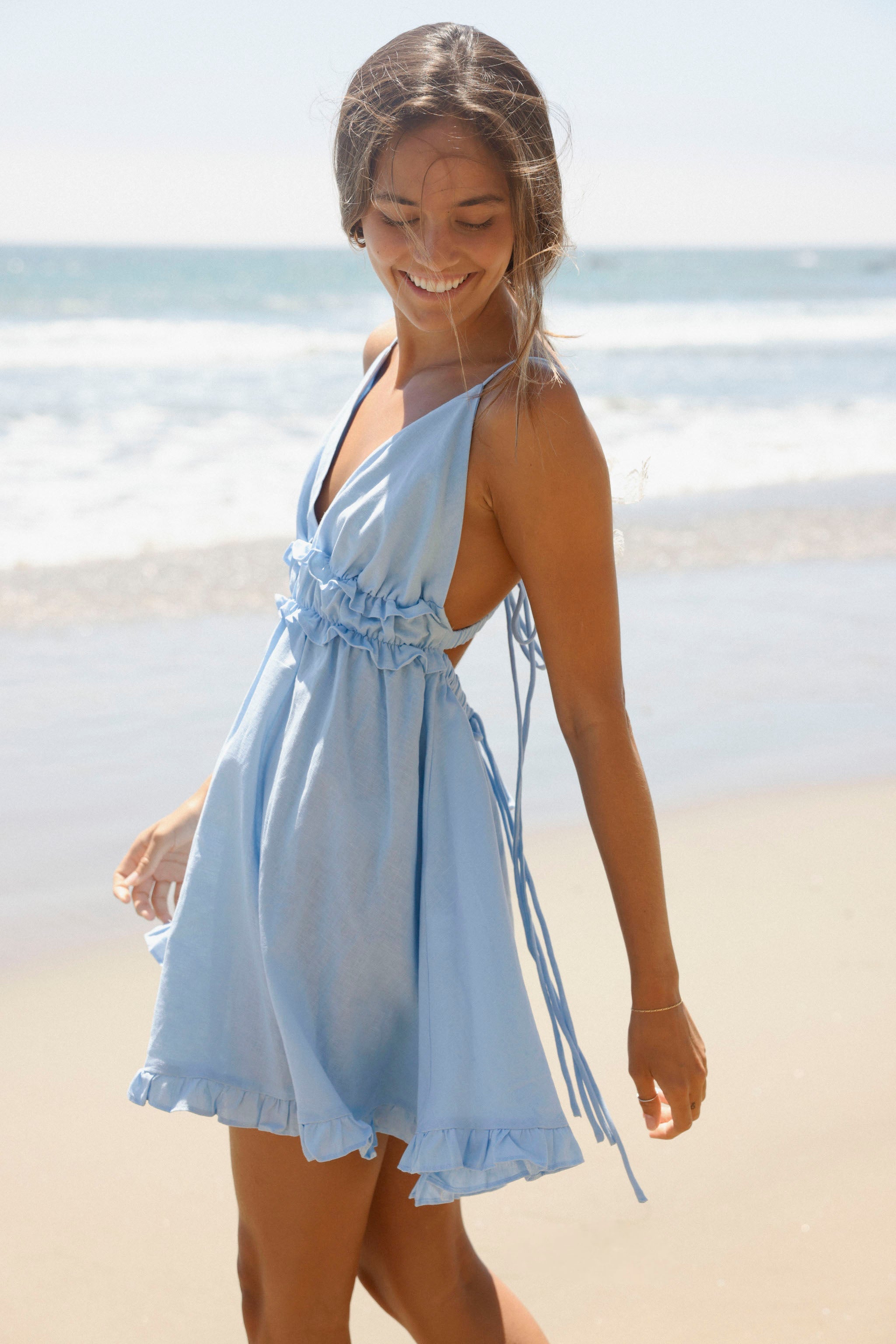 Pale Blue Beach Dress