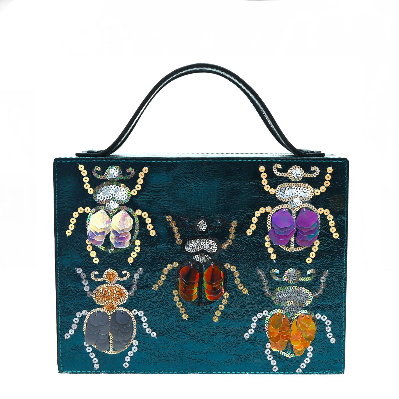 Bedazzled Beetle Briefcase Bag by Simitri