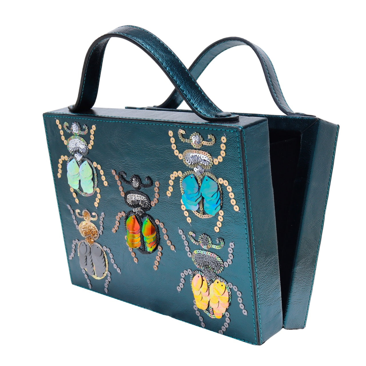 Bedazzled Beetle Briefcase Bag by Simitri