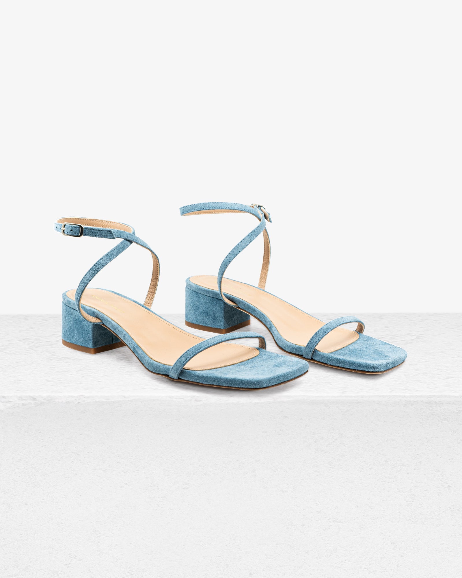 Brook Blue Suede Sandal by Andrea Gomez