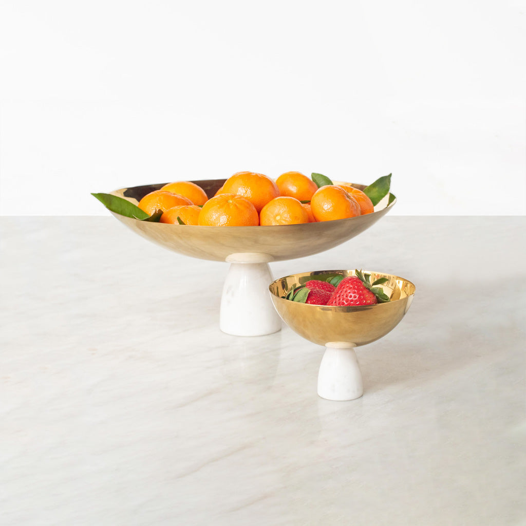 Coluna Bowl Set, Gold, Set of 2 by ANNA New York