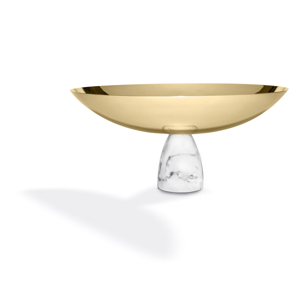 Coluna Fruit Bowl, Marble & Gold by ANNA New York