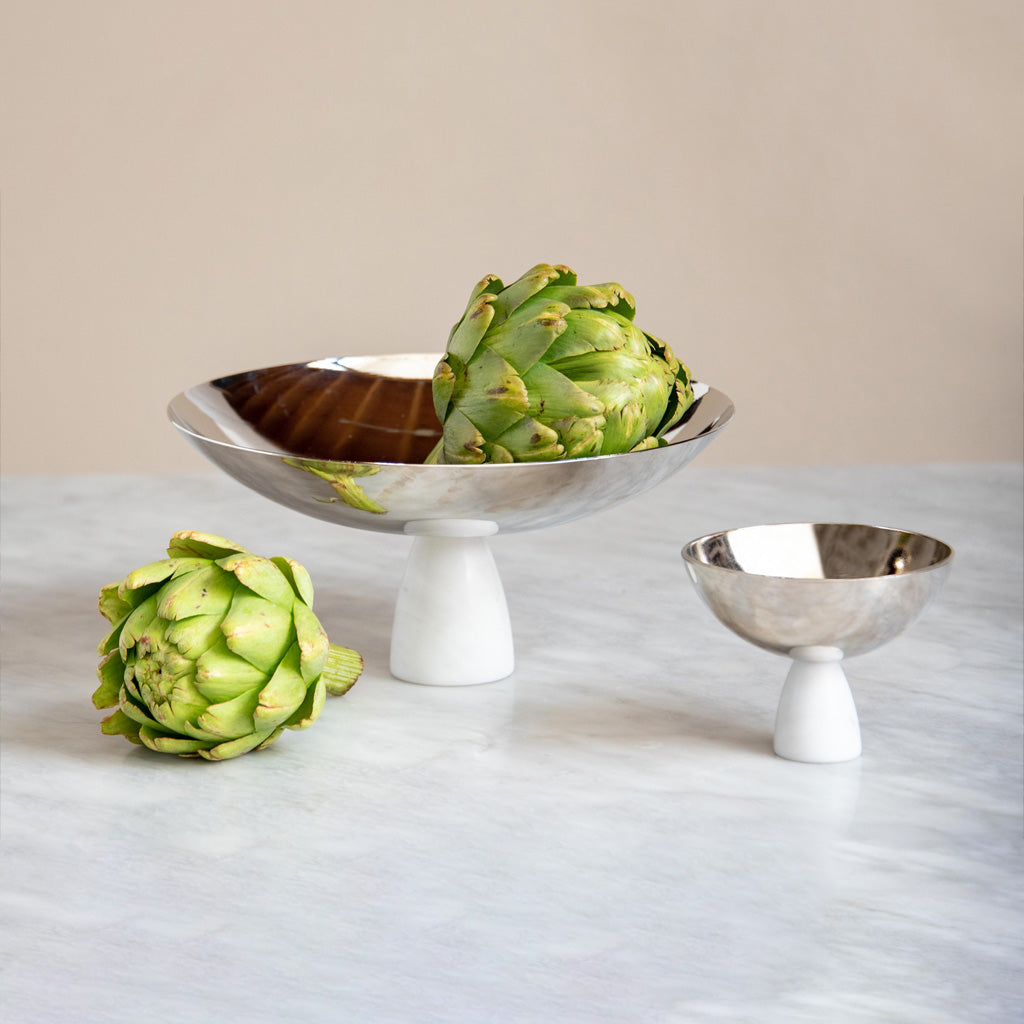 Coluna Bowl Set, Silver, Set of 2 by ANNA New York