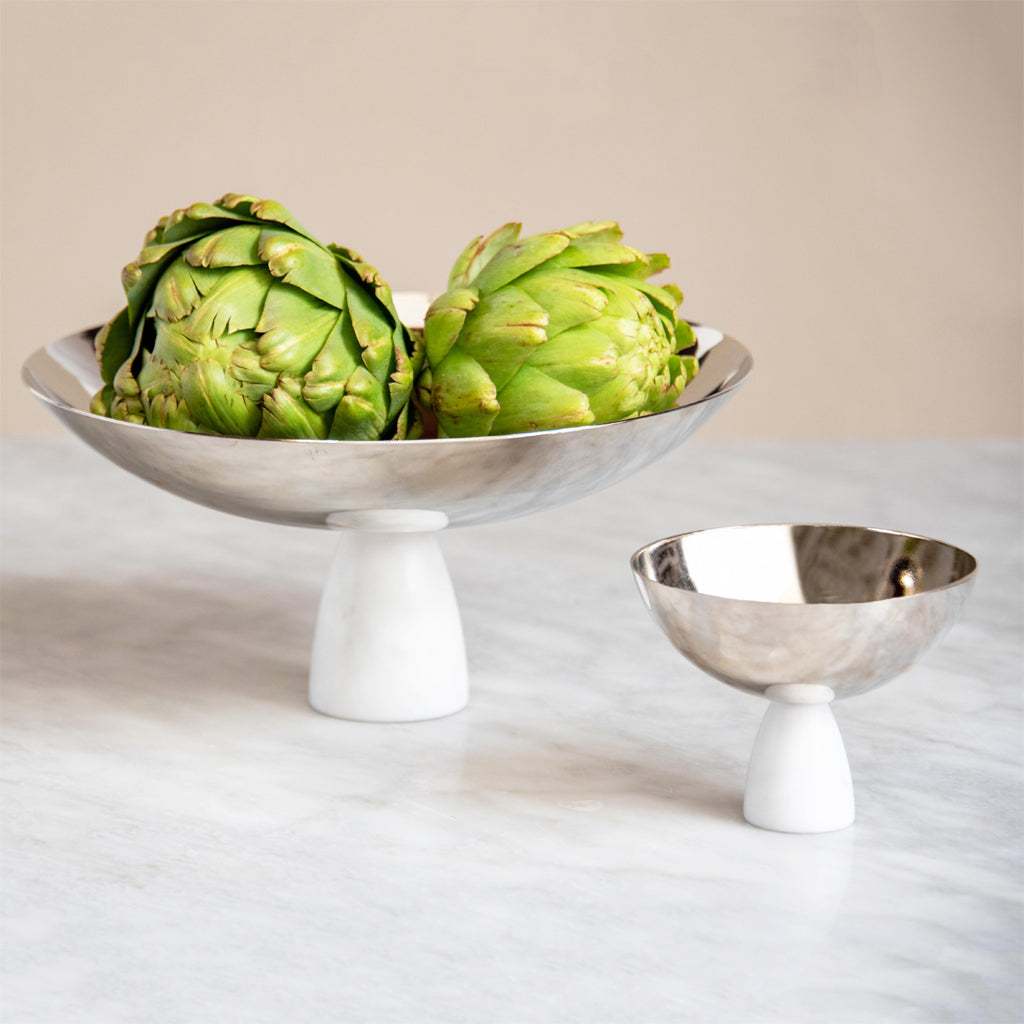 Coluna Bowl Set, Silver, Set of 2 by ANNA New York