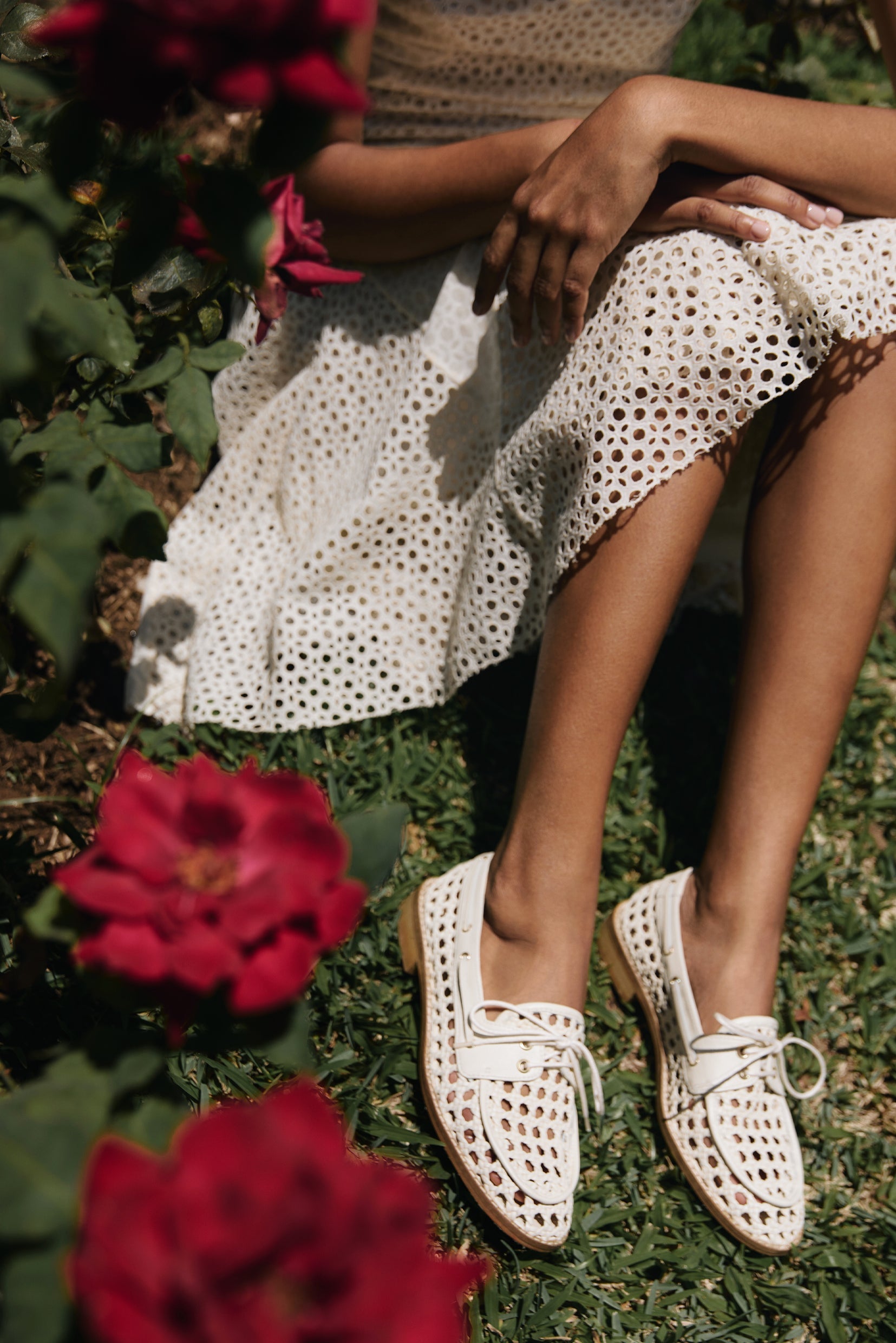 Carla White Leather Loafer by Andrea Gomez
