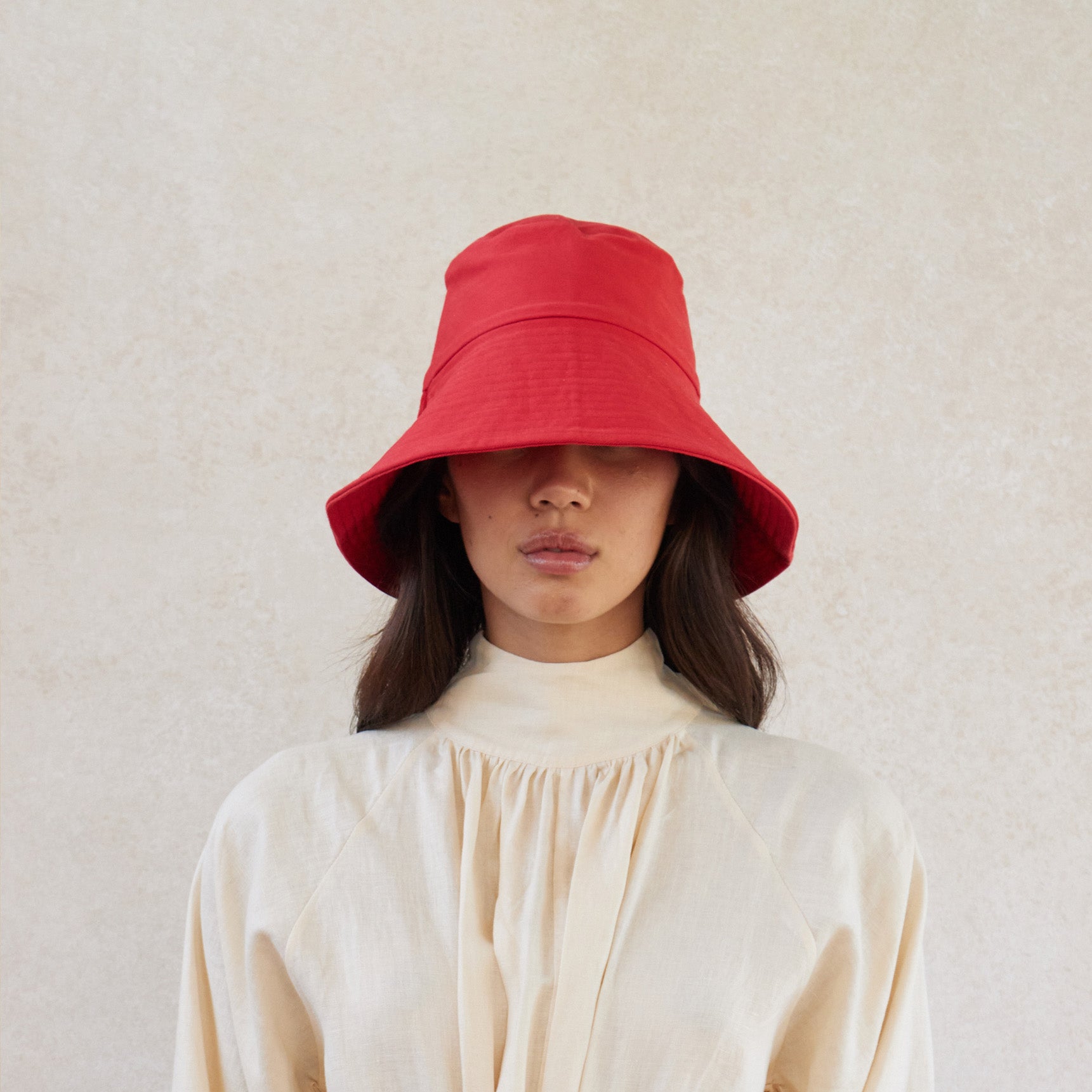 Berry Red Island Cove Bucket Hat by Lorna Murray