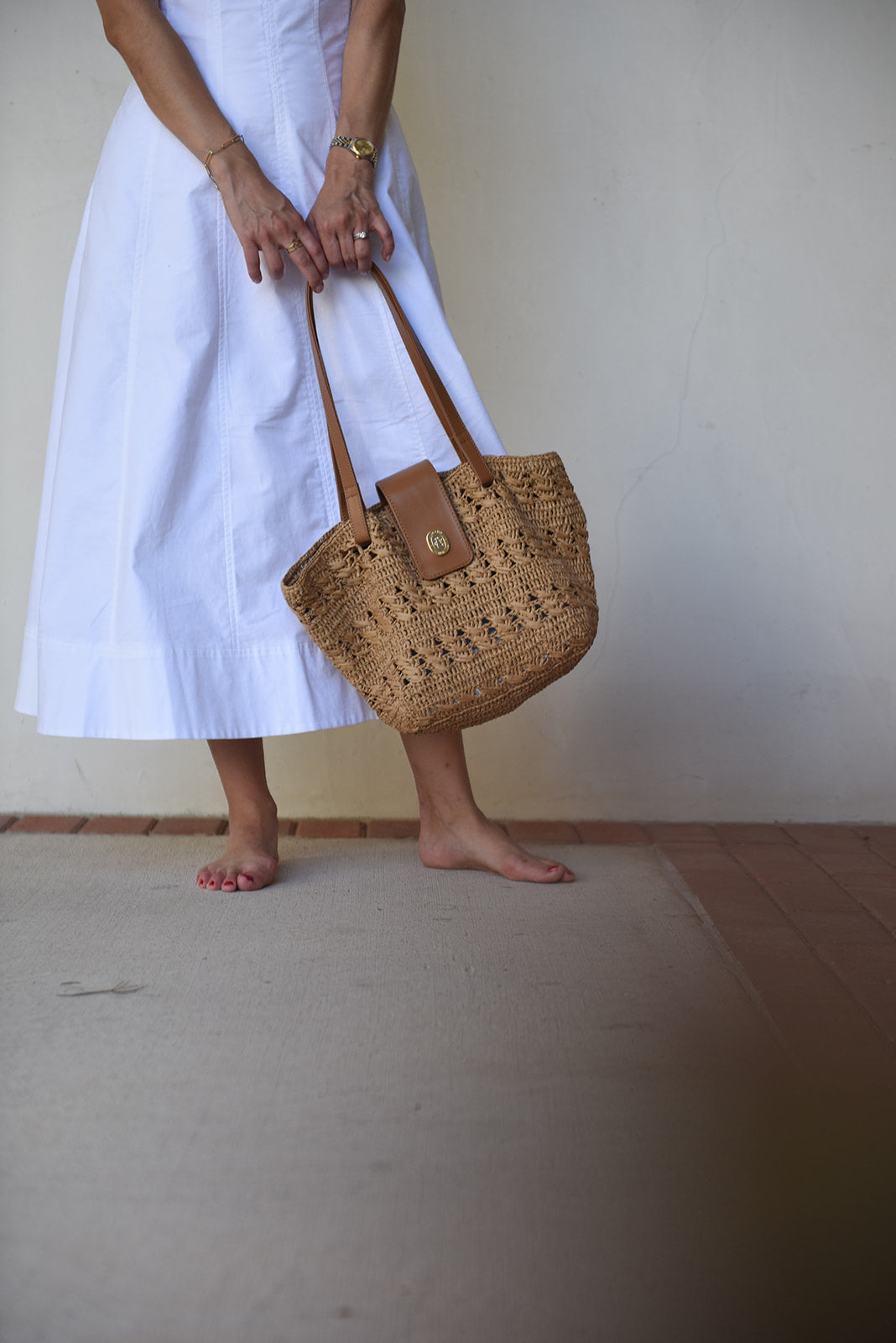 Loretta Raffia Bag by Alma Caso