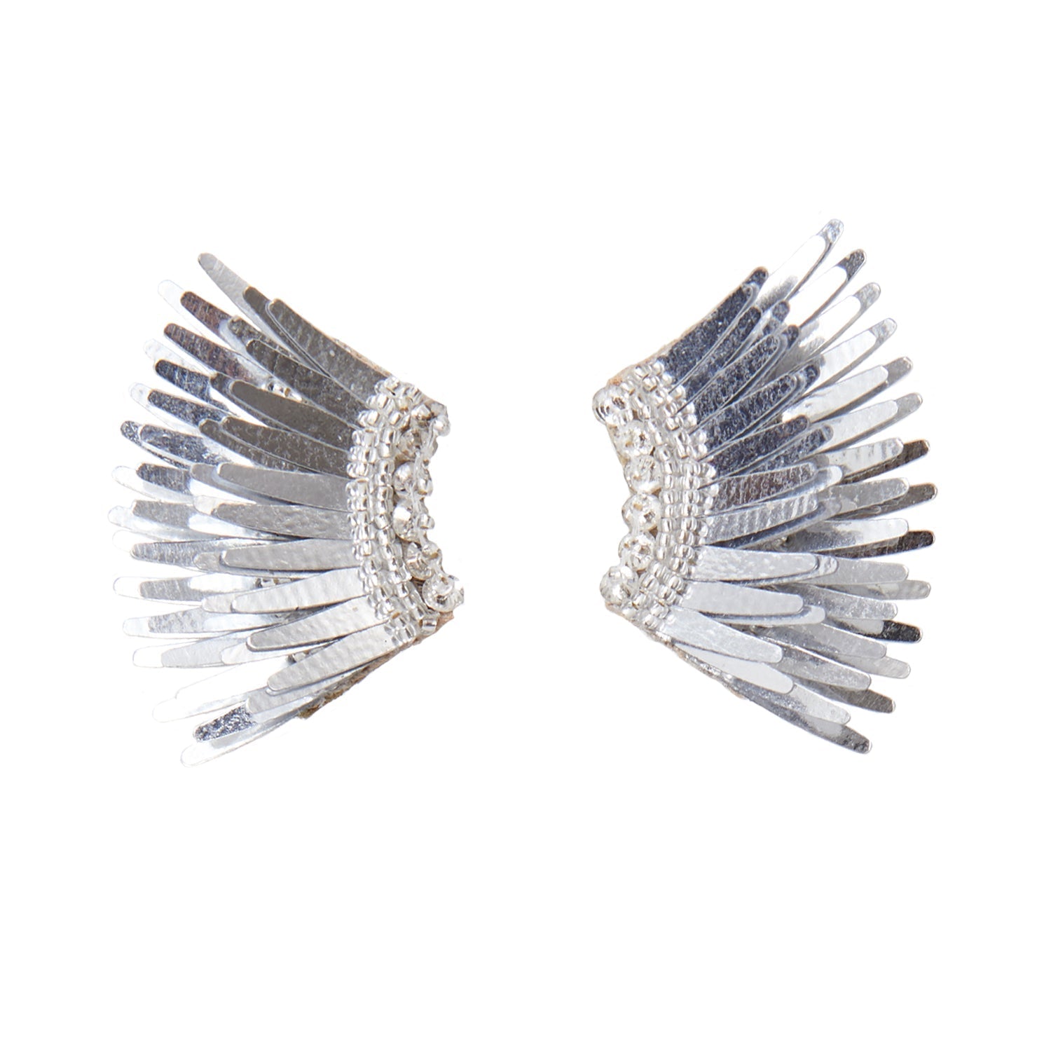 Metallic Mini Madeline Earrings Silver by Mignonne Gavigan